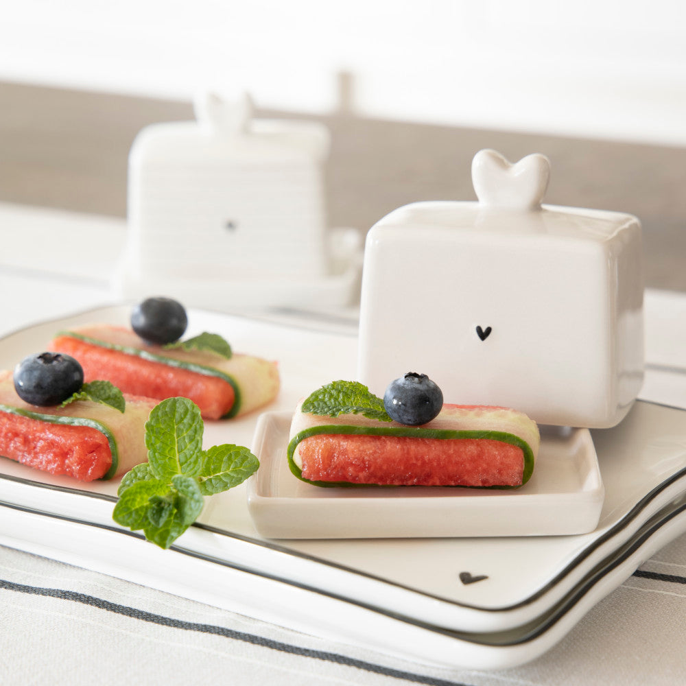 Sushi Teller "heart" schwarz - Bastion Collections