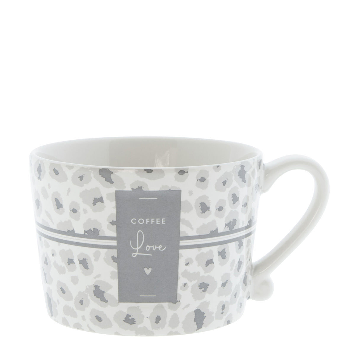 Cup Leopard "COFFEE Love" large gray - Bastion Collections