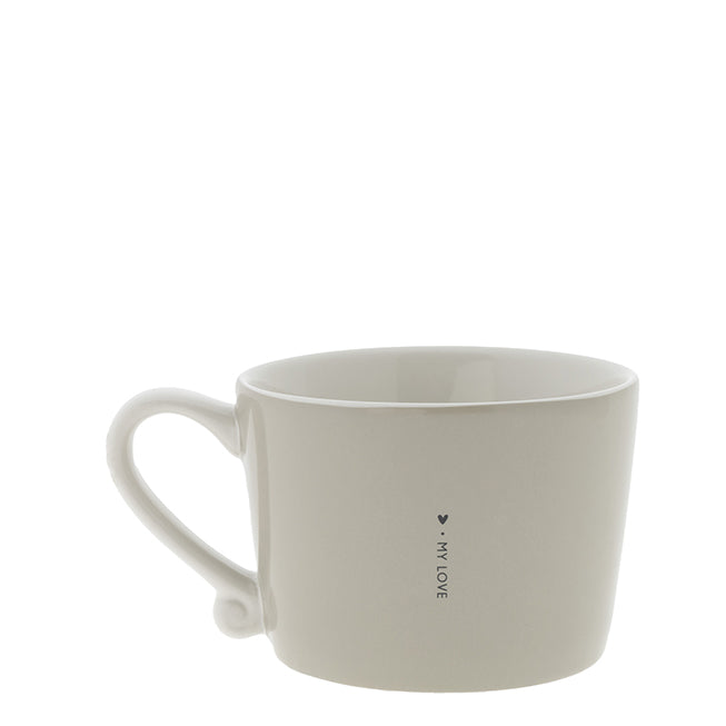Cup "Oh Yes – It's Today" small beige - Bastion Collections