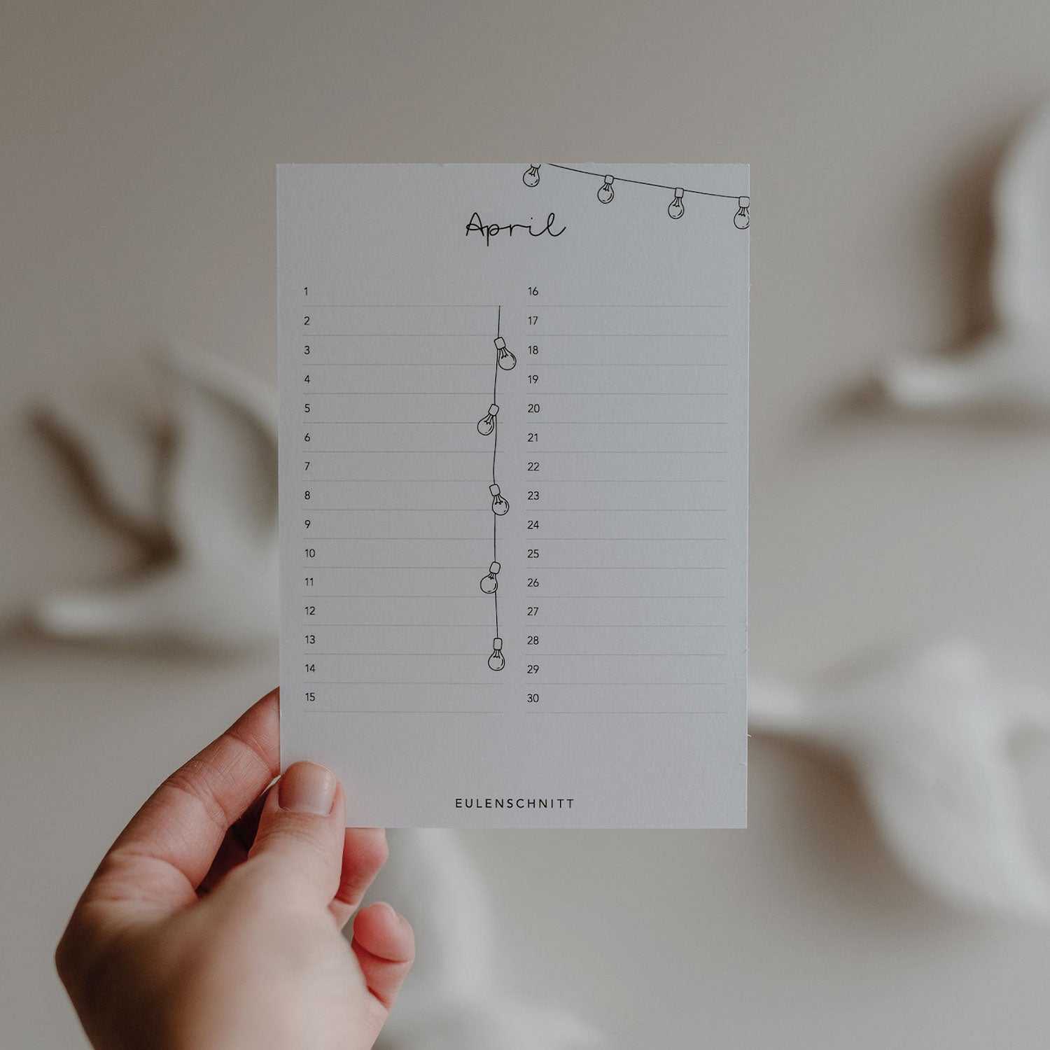 Tischkalender Geburtstage - Eulenschnitt