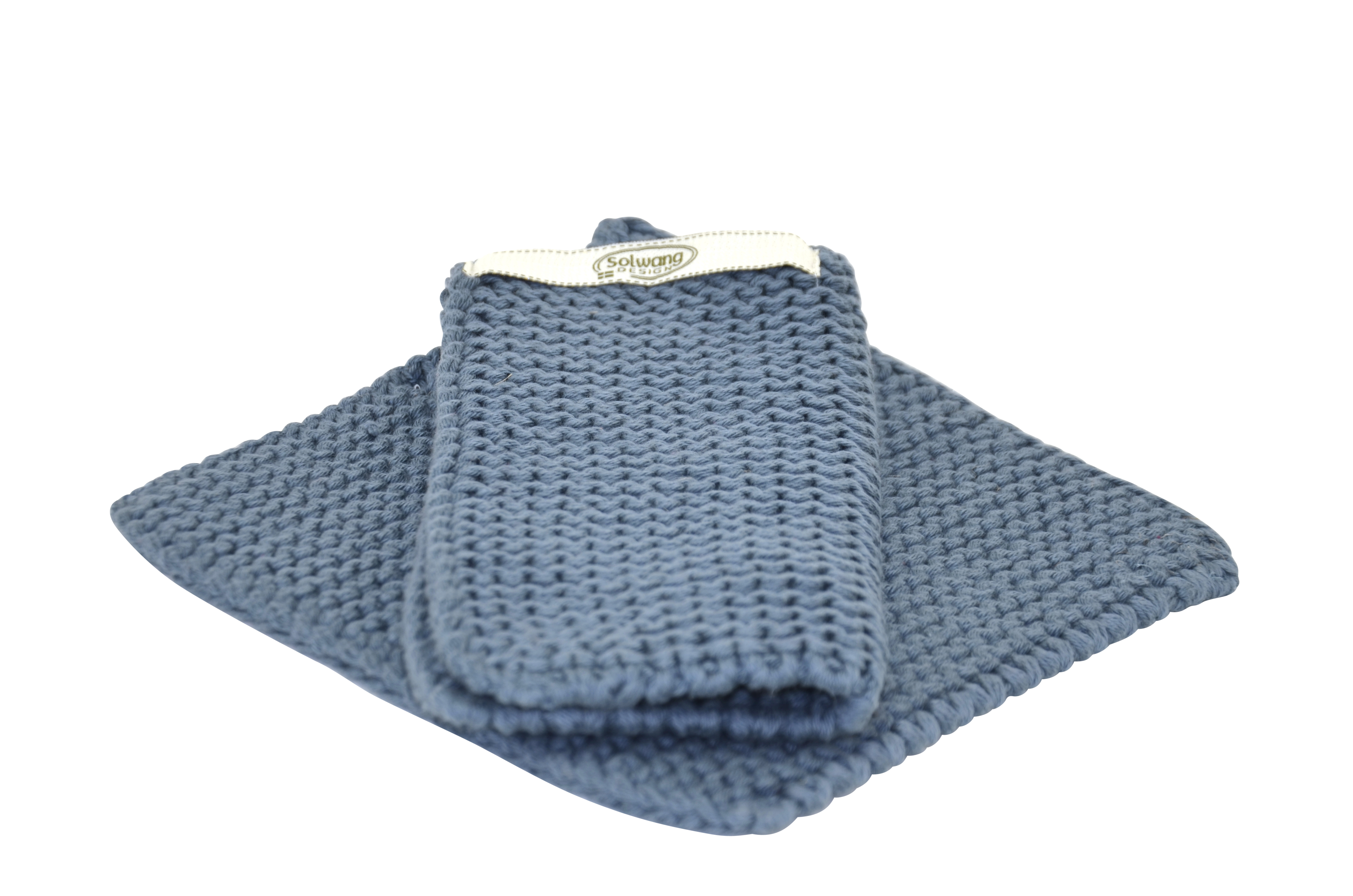 Topflappen Dunkles Antikblau 2er Set - Solwang Design