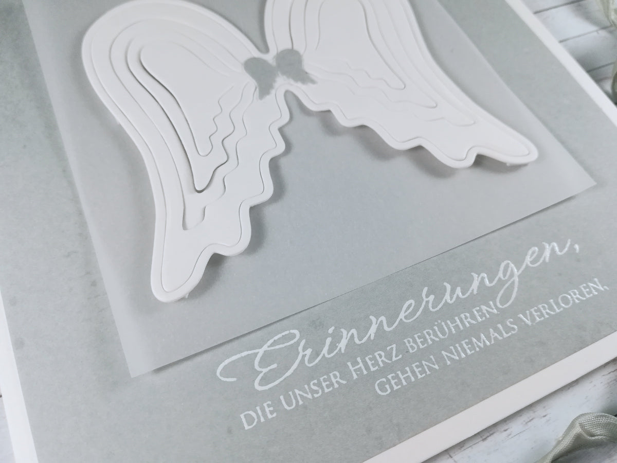 Trauerkarte Schutzengel – handgemacht