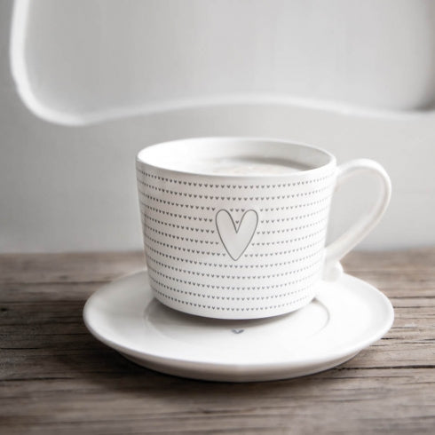 Unterteller "heart" grau - Bastion Collections