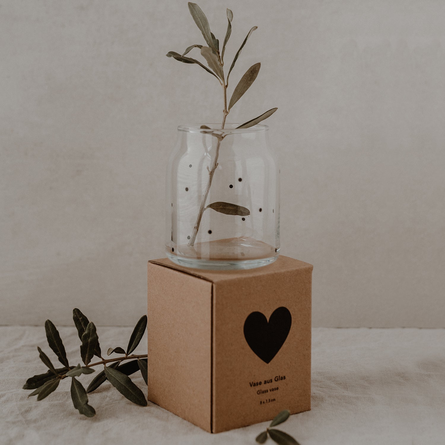 Vase en Verre Points petit noir - Eulenschnitt