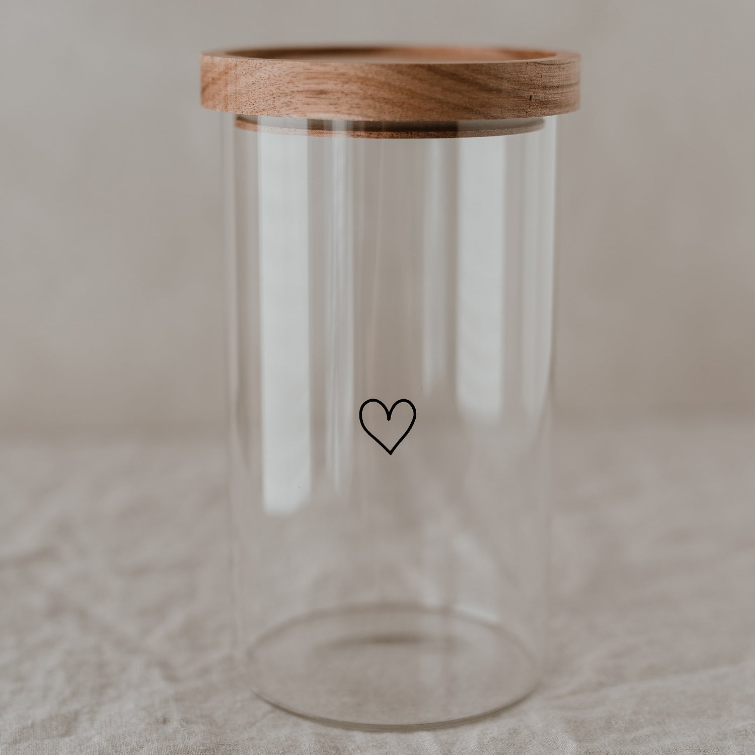 Vorratsglas Herz schwarz 19cm - Eulenschnitt