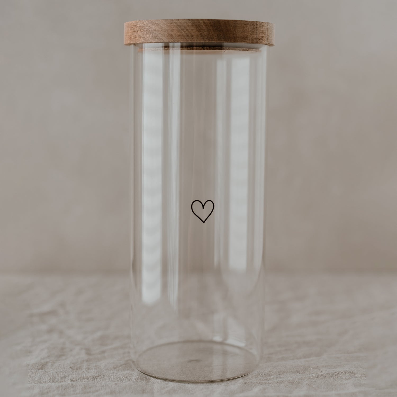 Vorratsglas Herz schwarz 25cm - Eulenschnitt