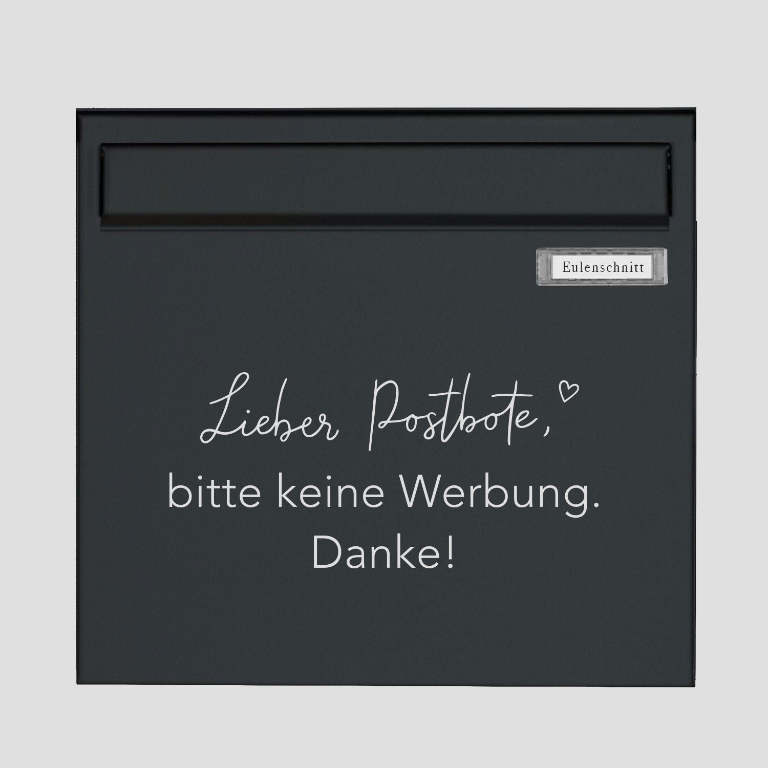 Wandsticker "Bitte keine Werbung" weiss - Eulenschnitt