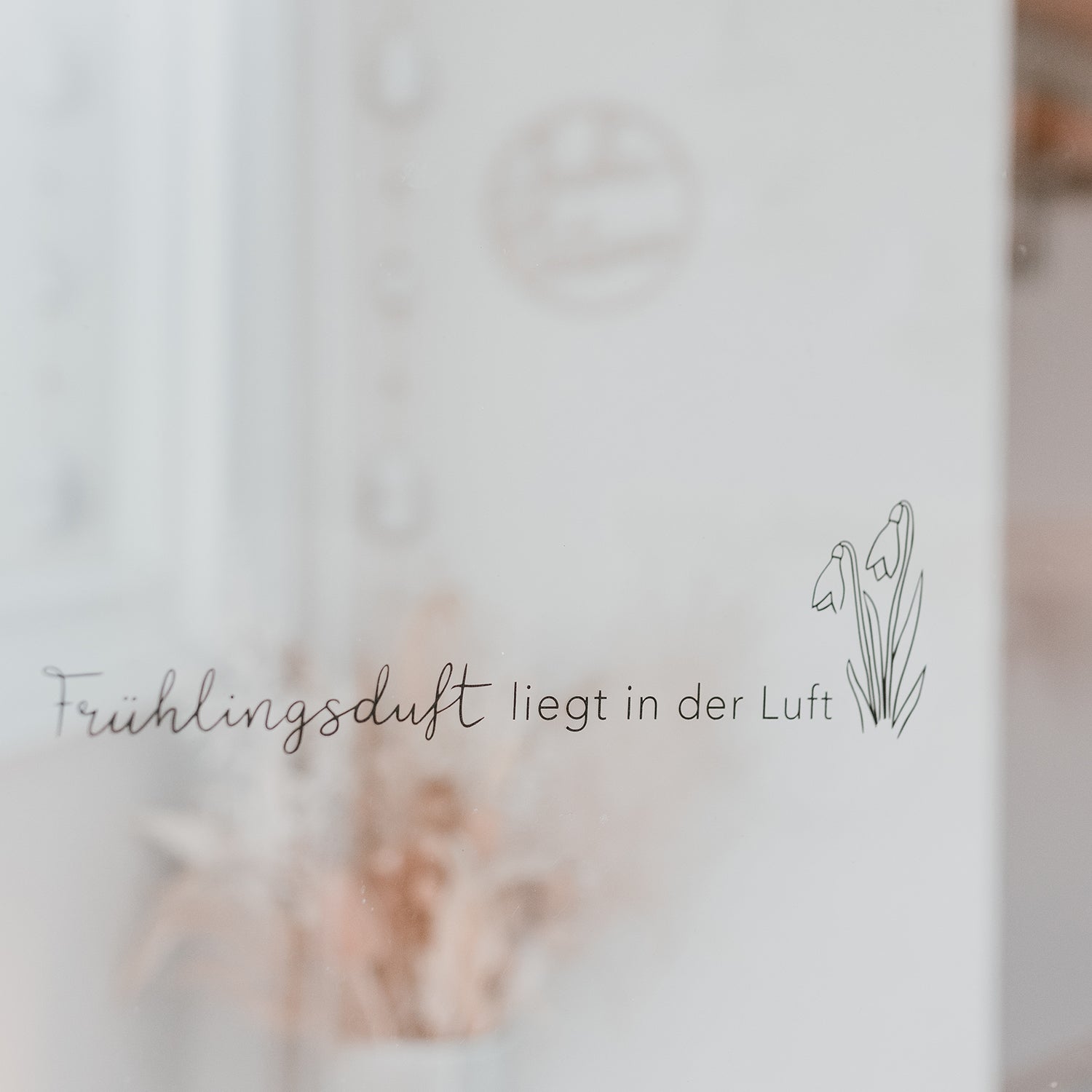 Wandsticker "Frühlingsduft" schwarz - Eulenschnitt
