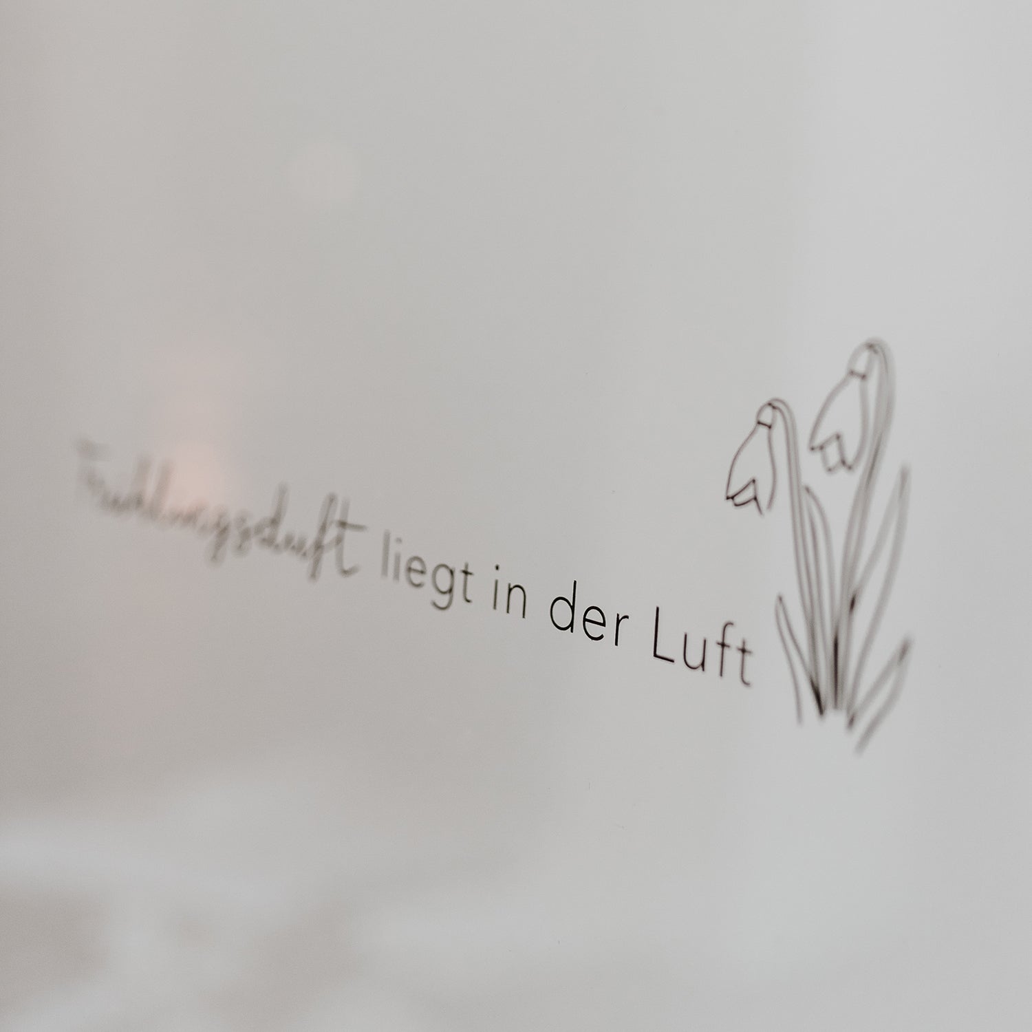 Wandsticker "Frühlingsduft" schwarz - Eulenschnitt
