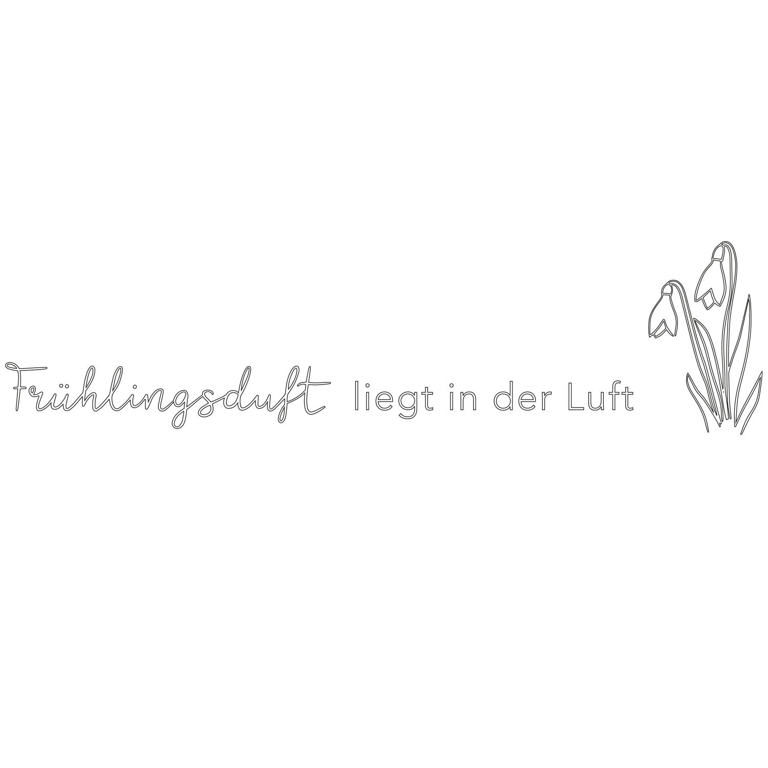 Wandsticker "Frühlingsduft" weiss - Eulenschnitt