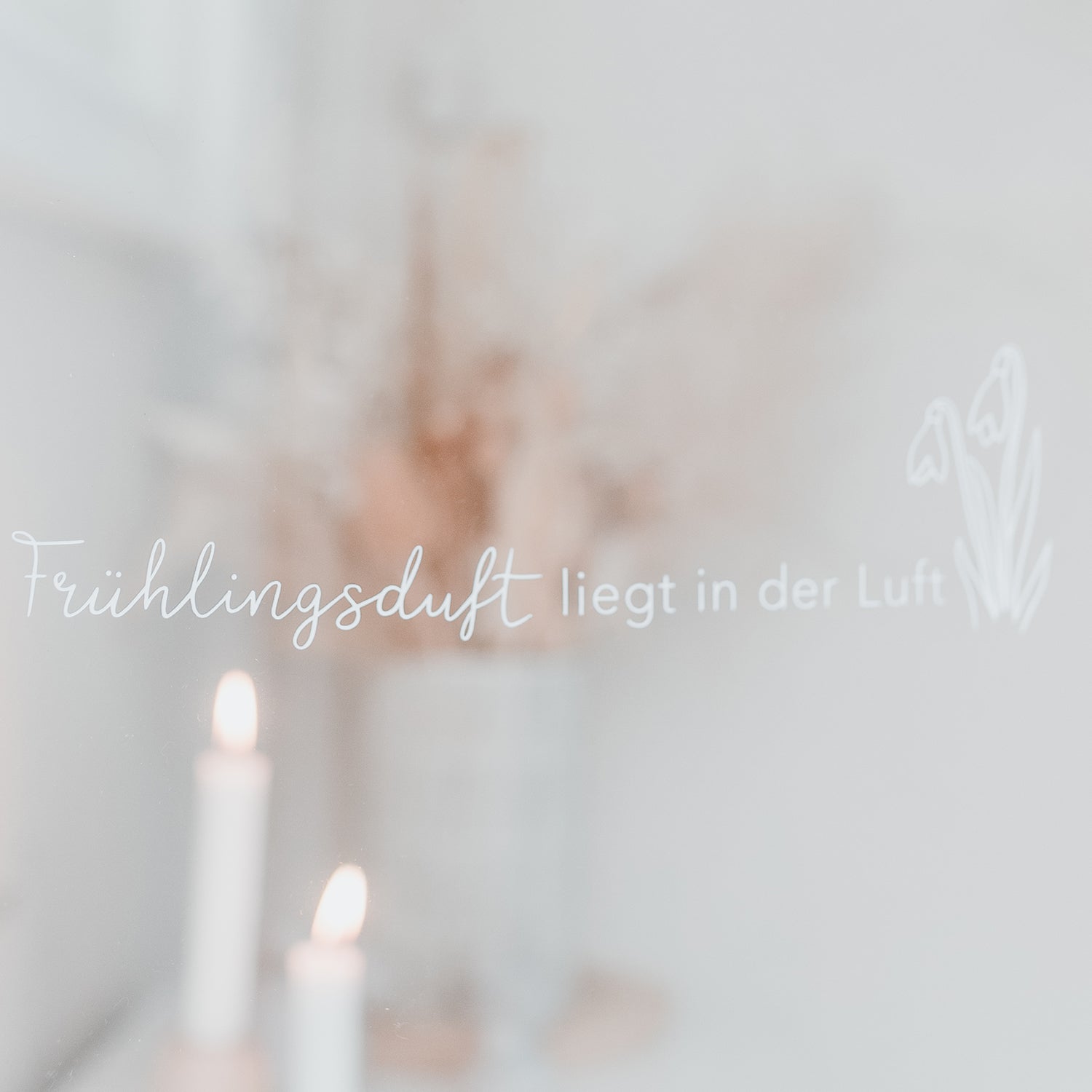 Wandsticker "Frühlingsduft" weiss - Eulenschnitt
