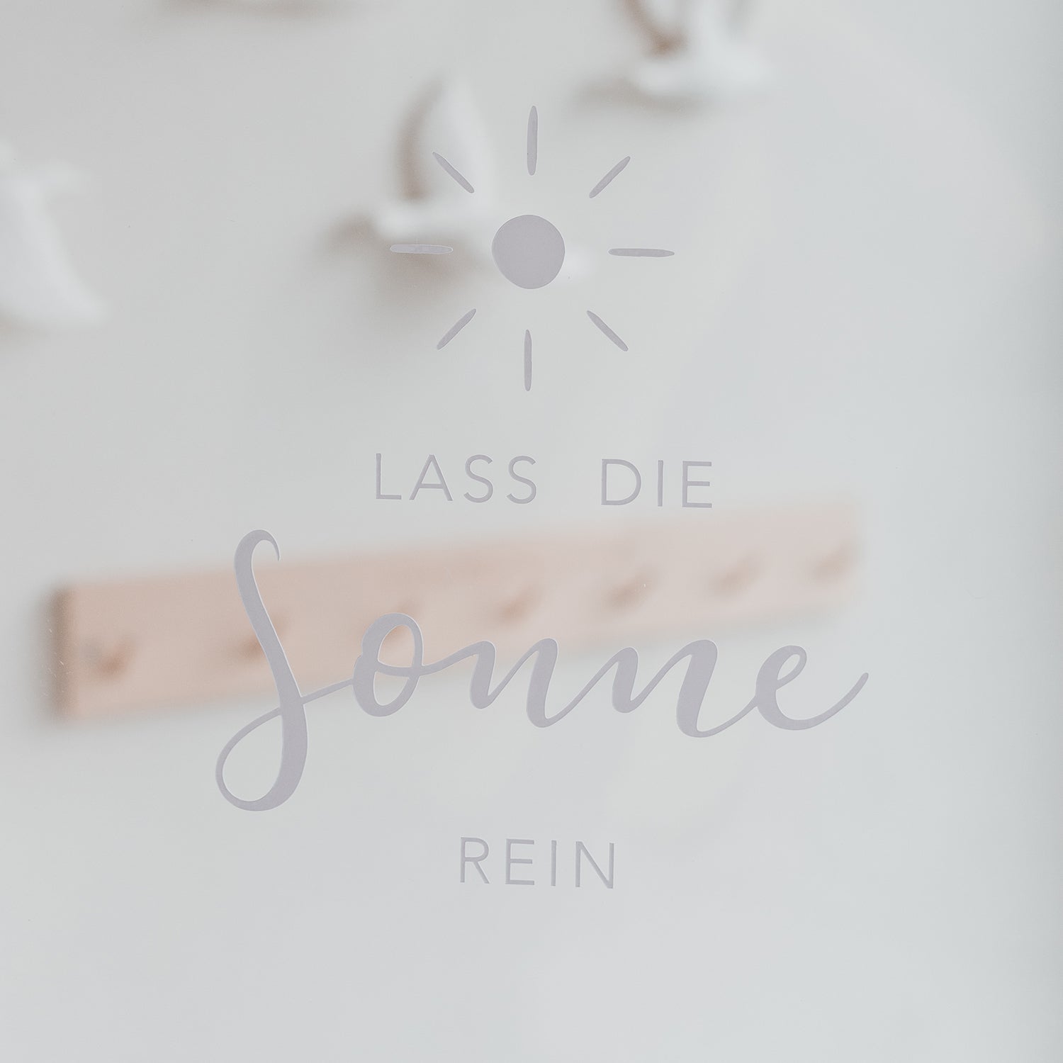 Wandsticker "LASS DIE Sonne REIN" - Eulenschnitt