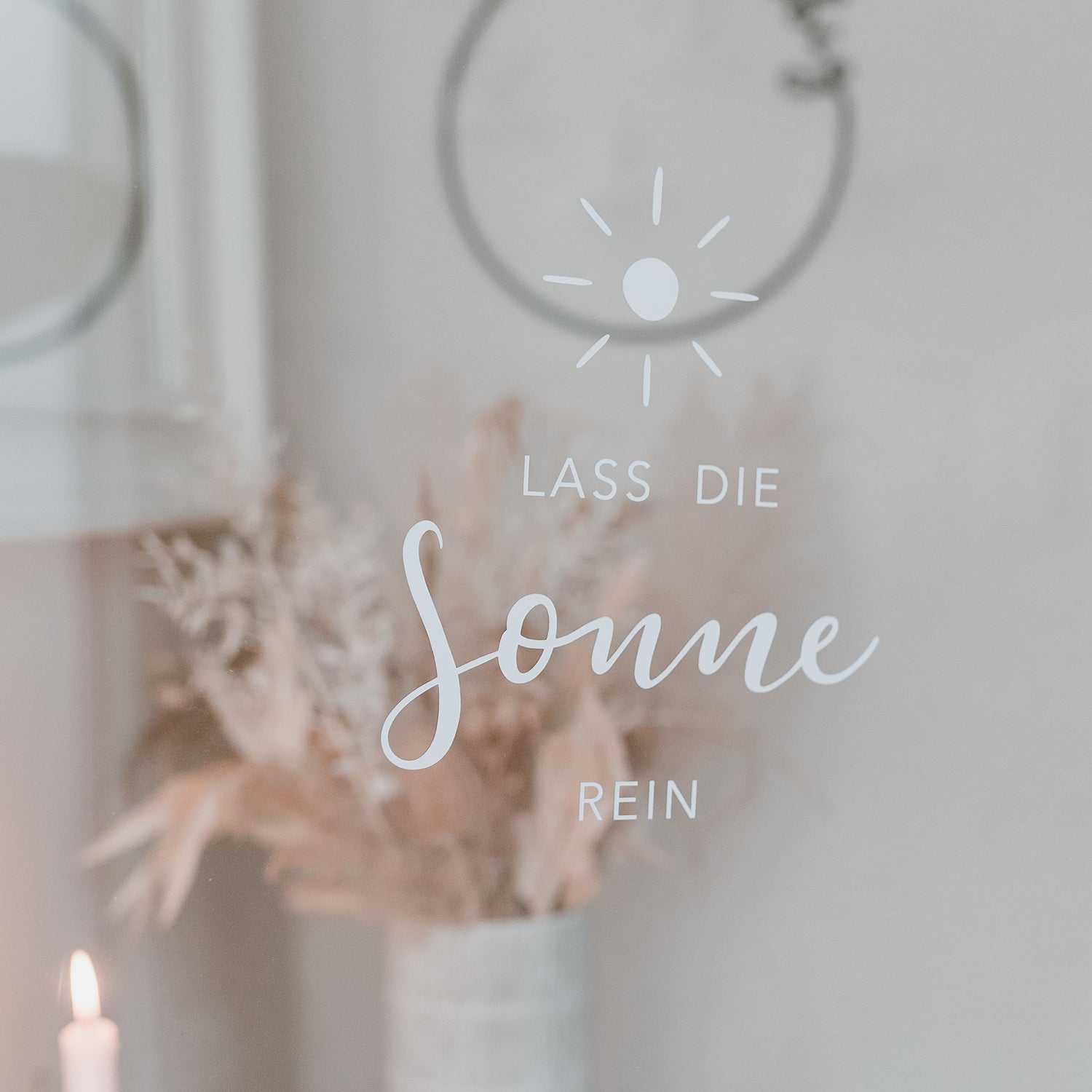 Wandsticker "LASS DIE Sonne REIN" - Eulenschnitt