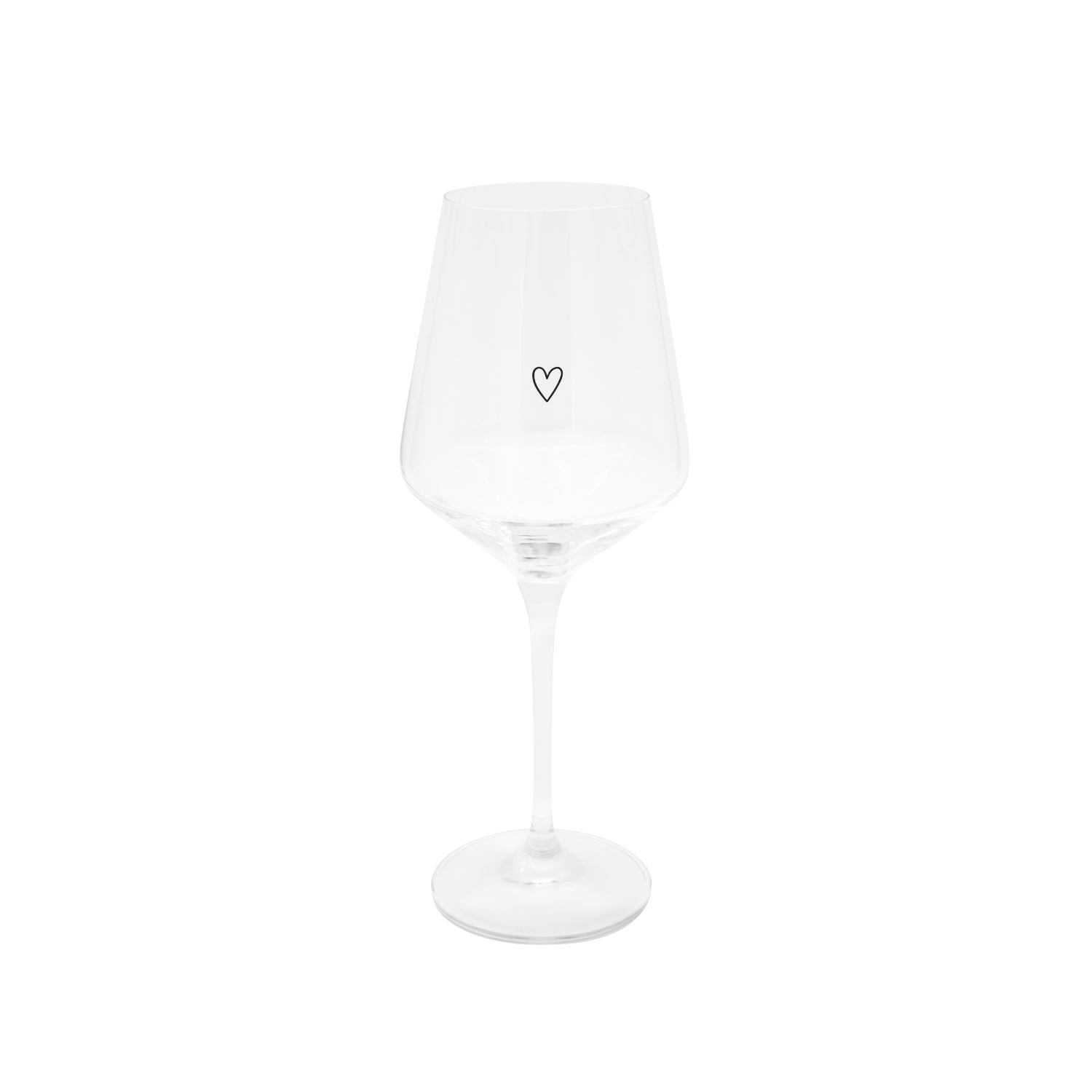 Weinglas Herz 390ml schwarz - Eulenschnitt