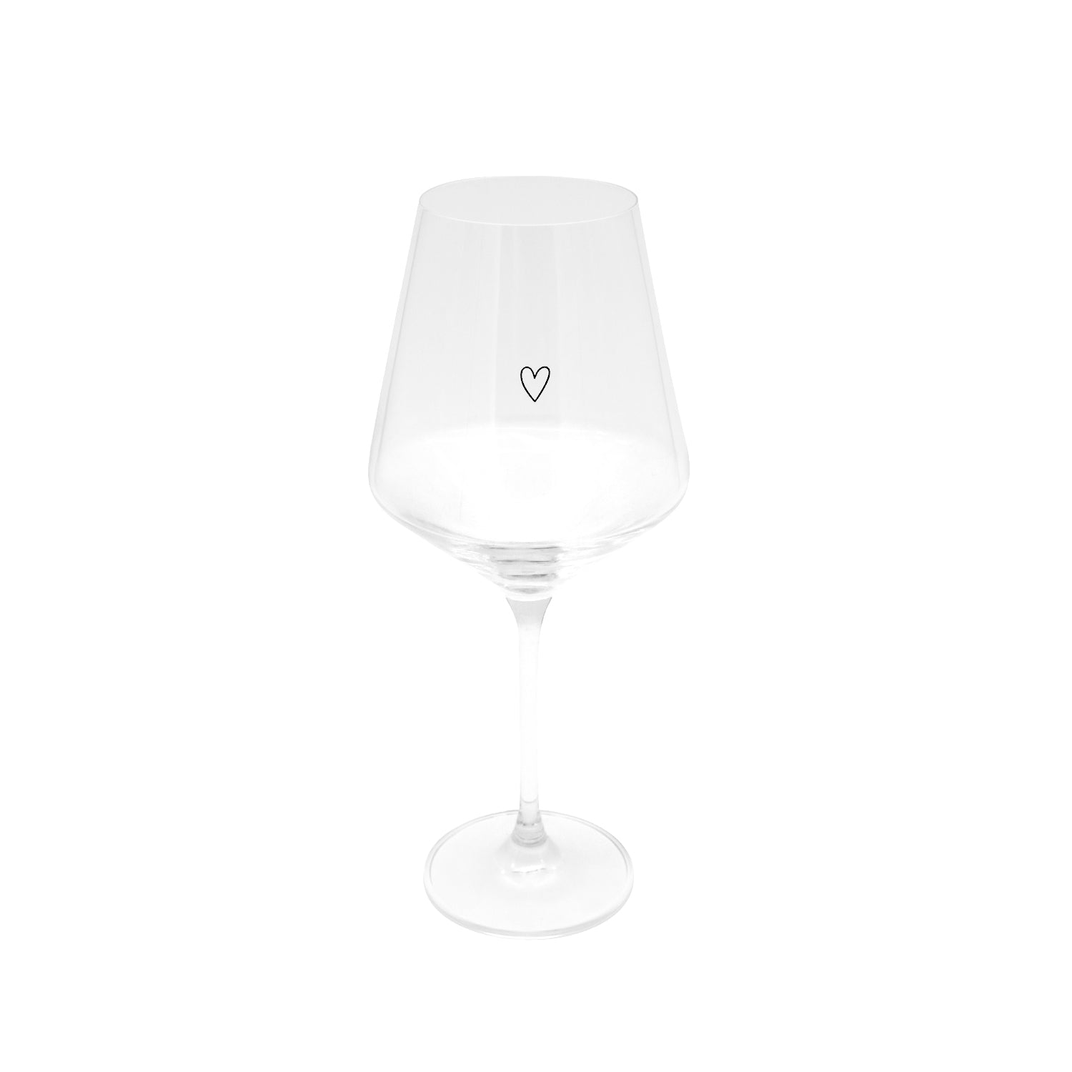 Weinglas Herz 490ml schwarz - Eulenschnitt