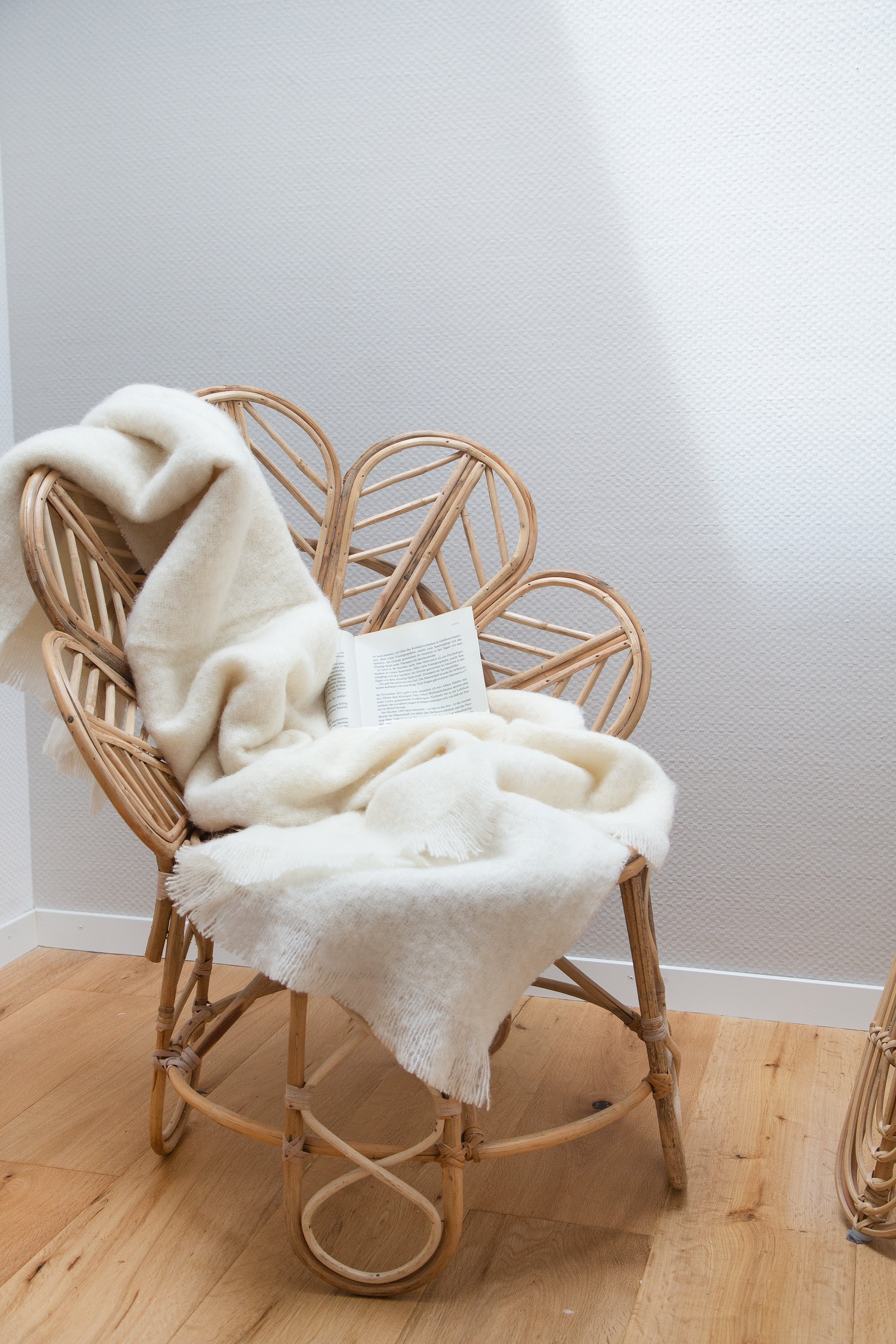 Alpaca Decke Simba creme 130x180cm - Farbliebe