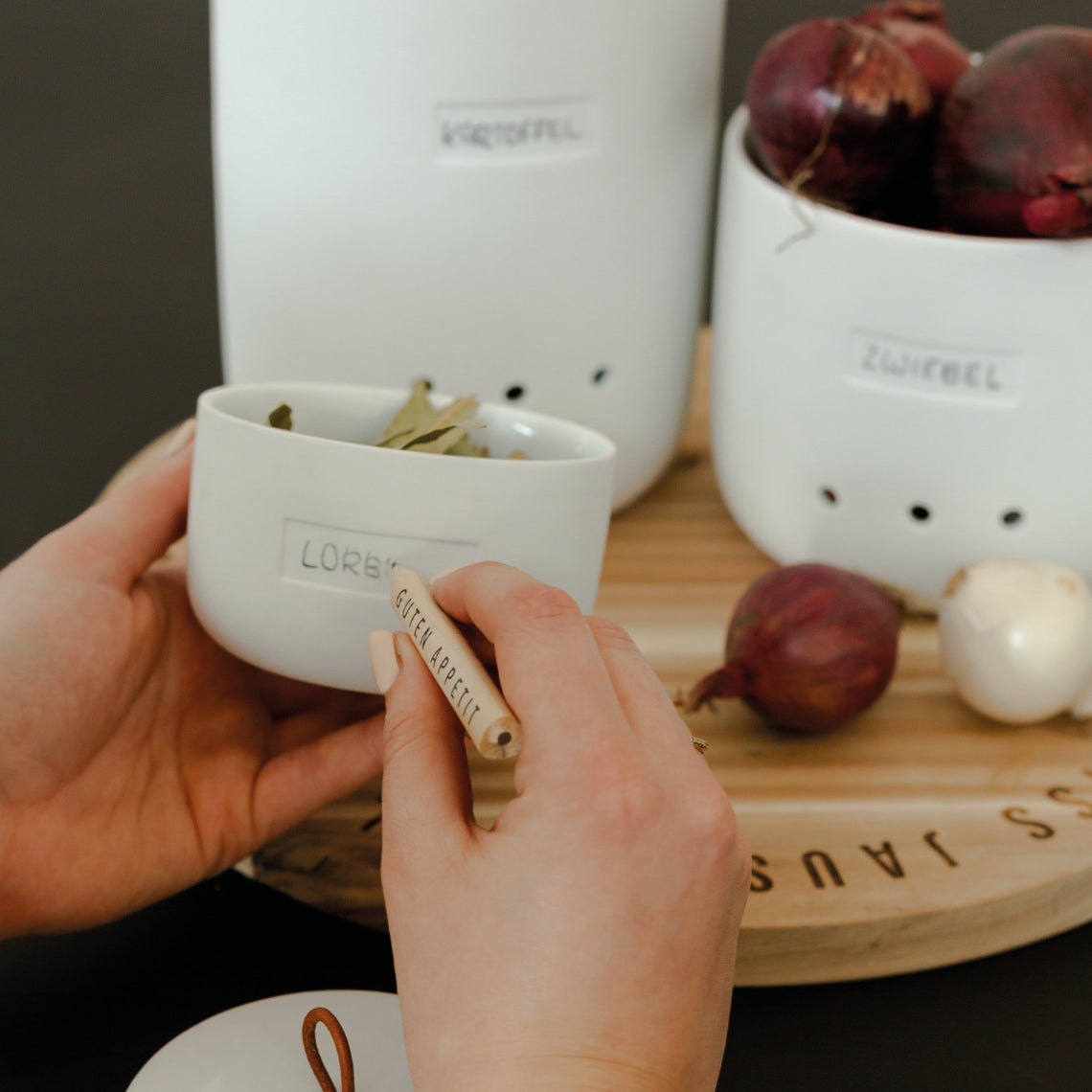 Aufbewahrungstopf "Guten Appetit" - Räder