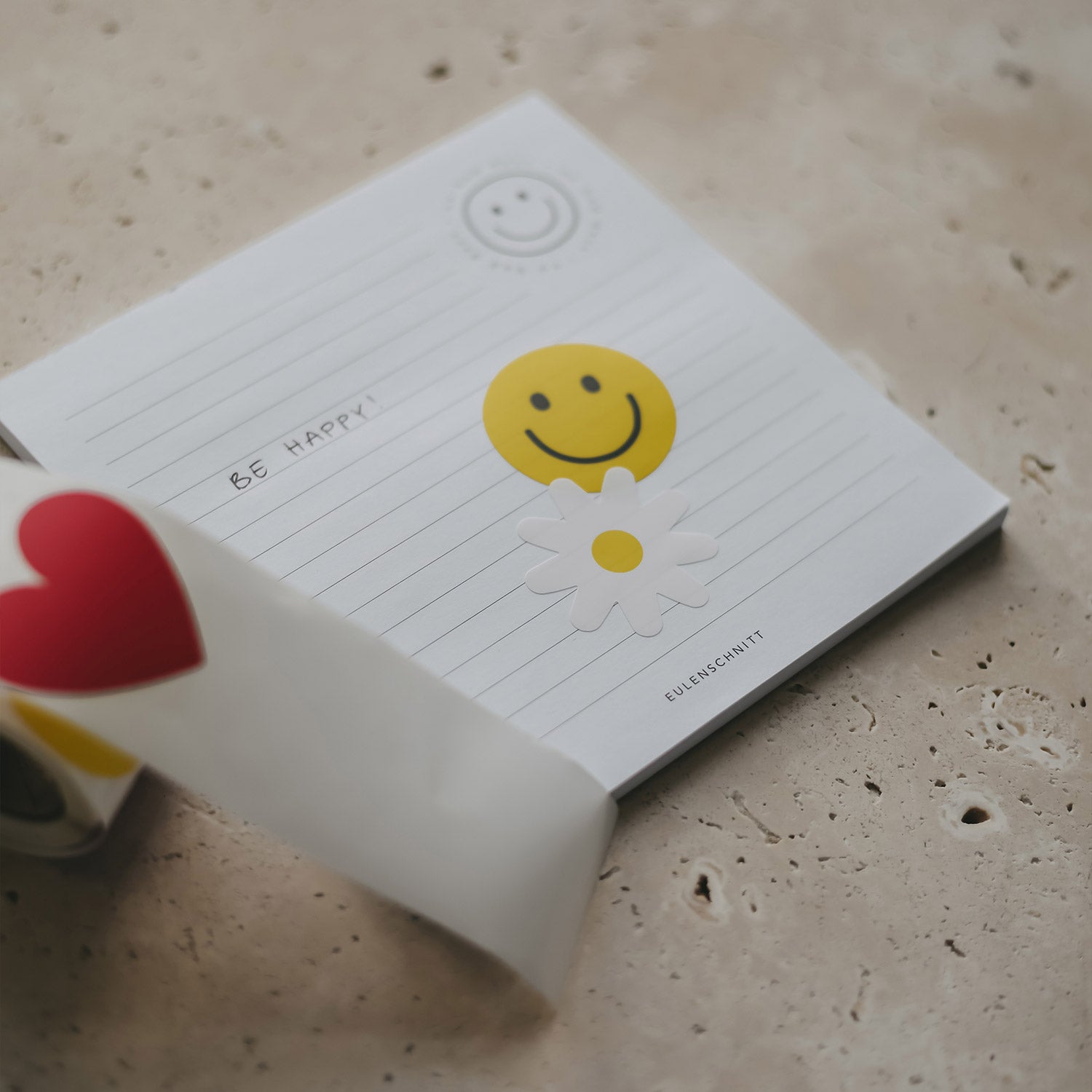 Aufkleber Smiley, Herz, Daisy - Eulenschnitt