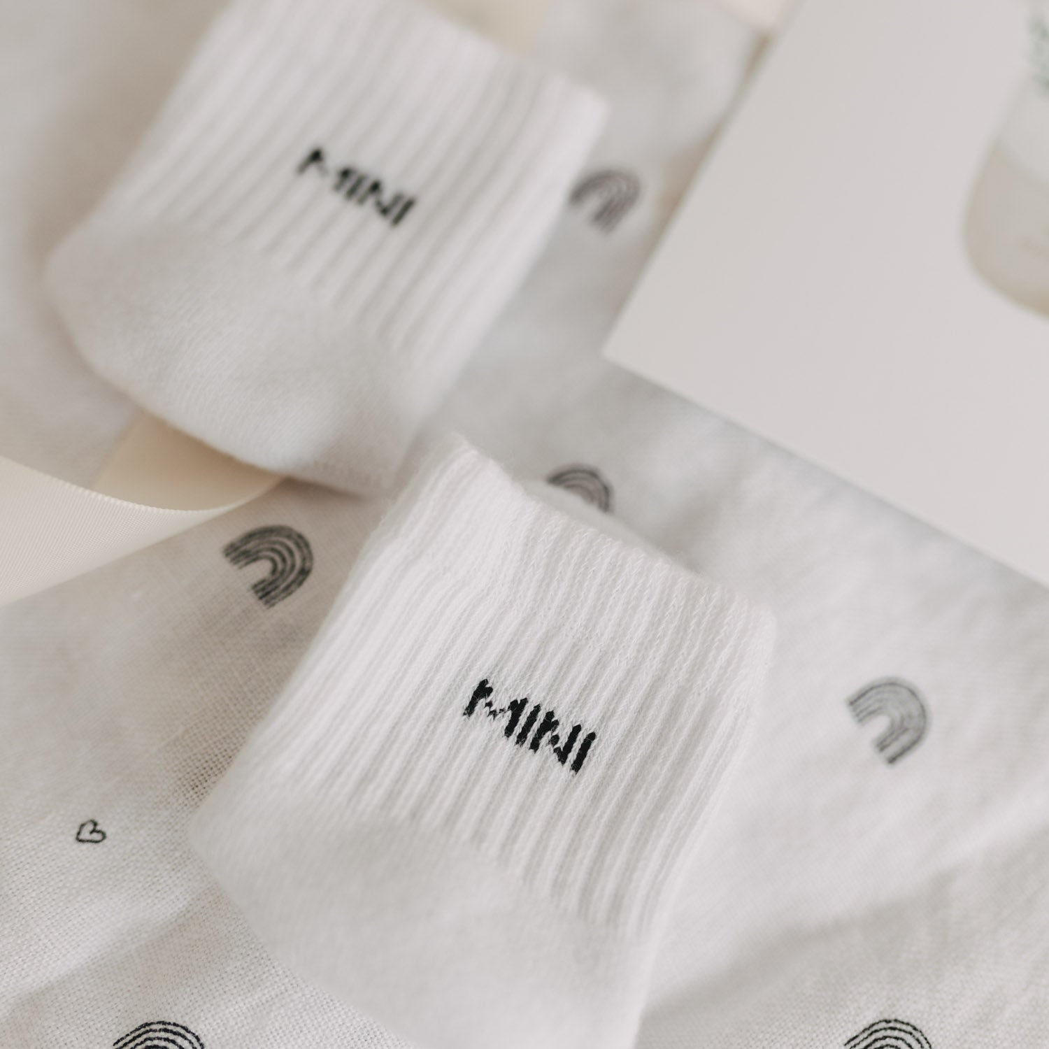 Babysocken "mini" weiss 16–18 - Eulenschnitt