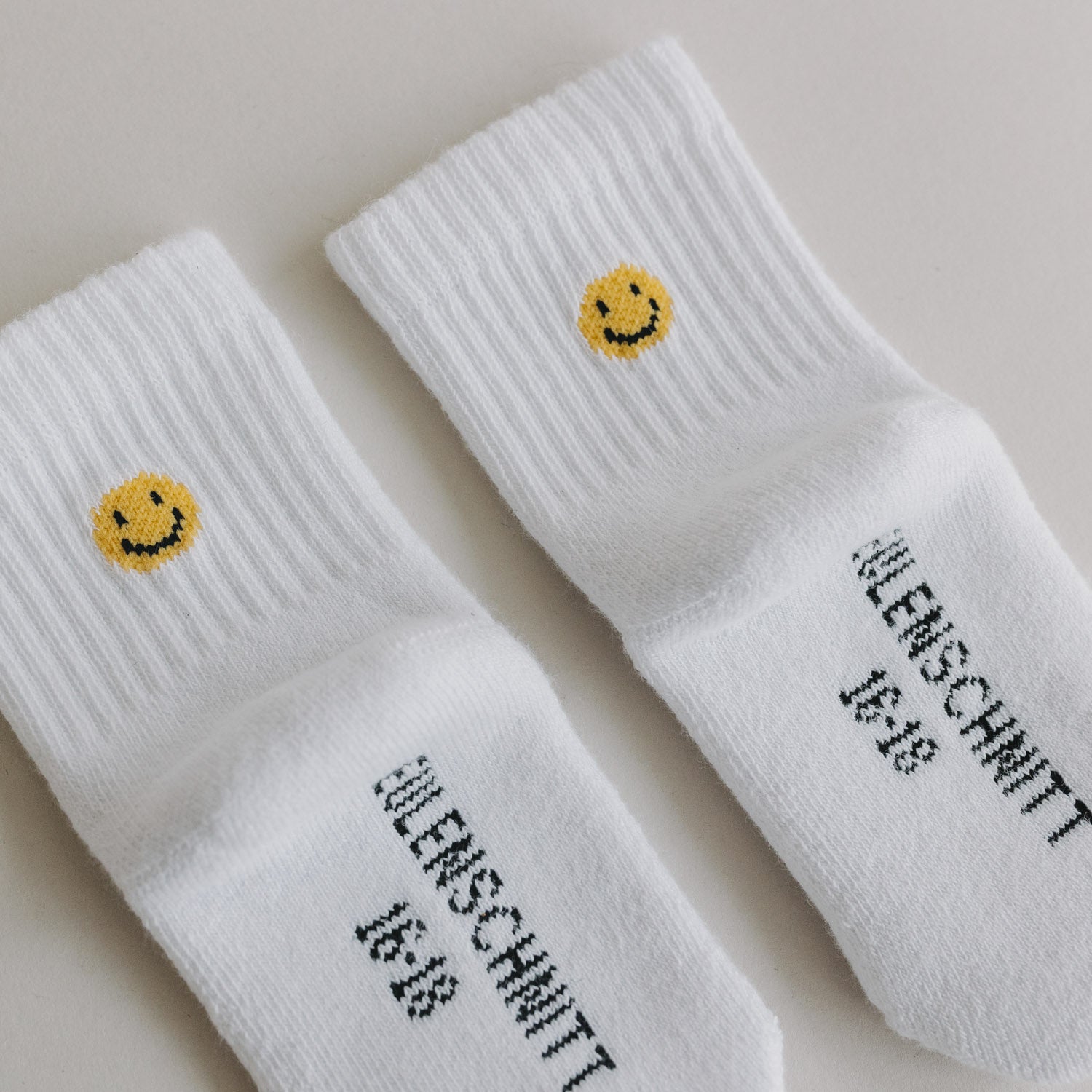 Babysocken Smiley weiss 16–18 - Eulenschnitt