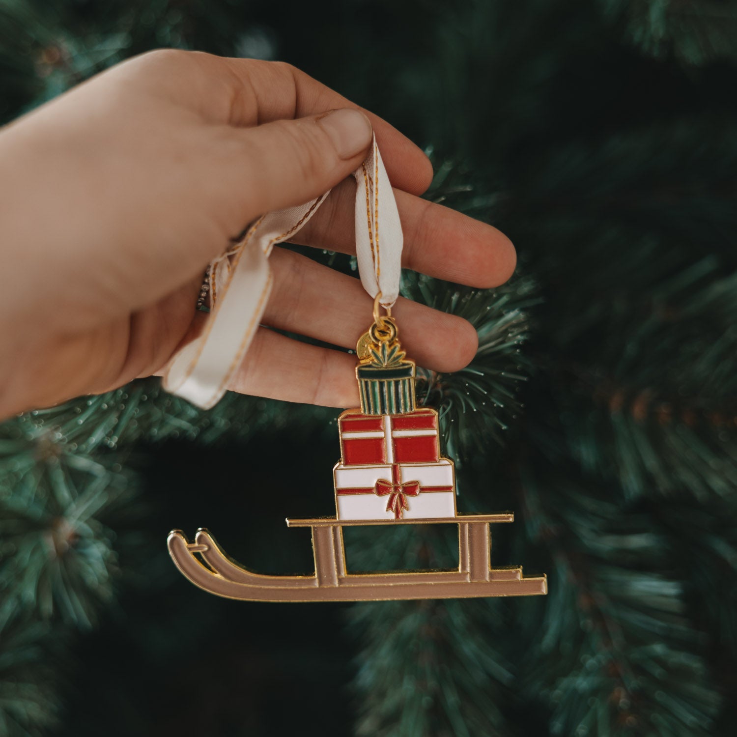 Decorazione per l'albero Slitta - Eulenschnitt