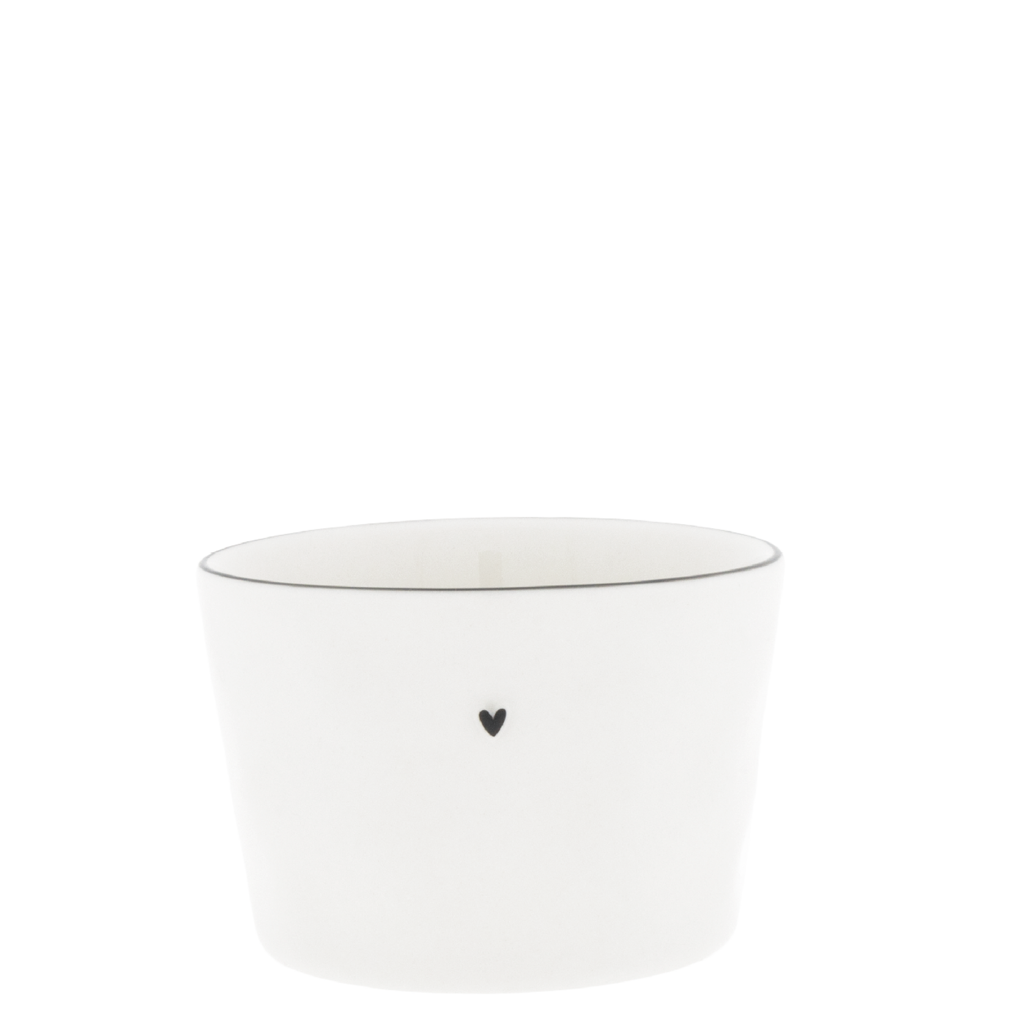 Becher "heart" mittel schwarz - Bastion Collections