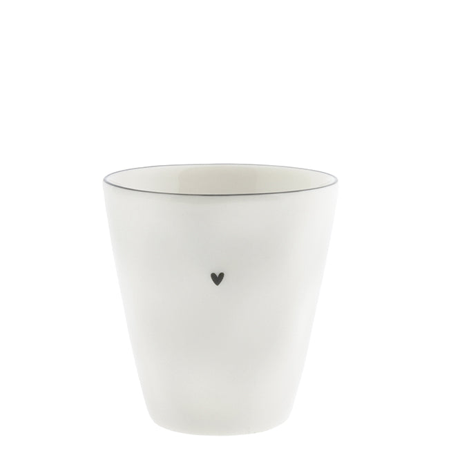 Becher "heart" schwarz - Bastion Collections
