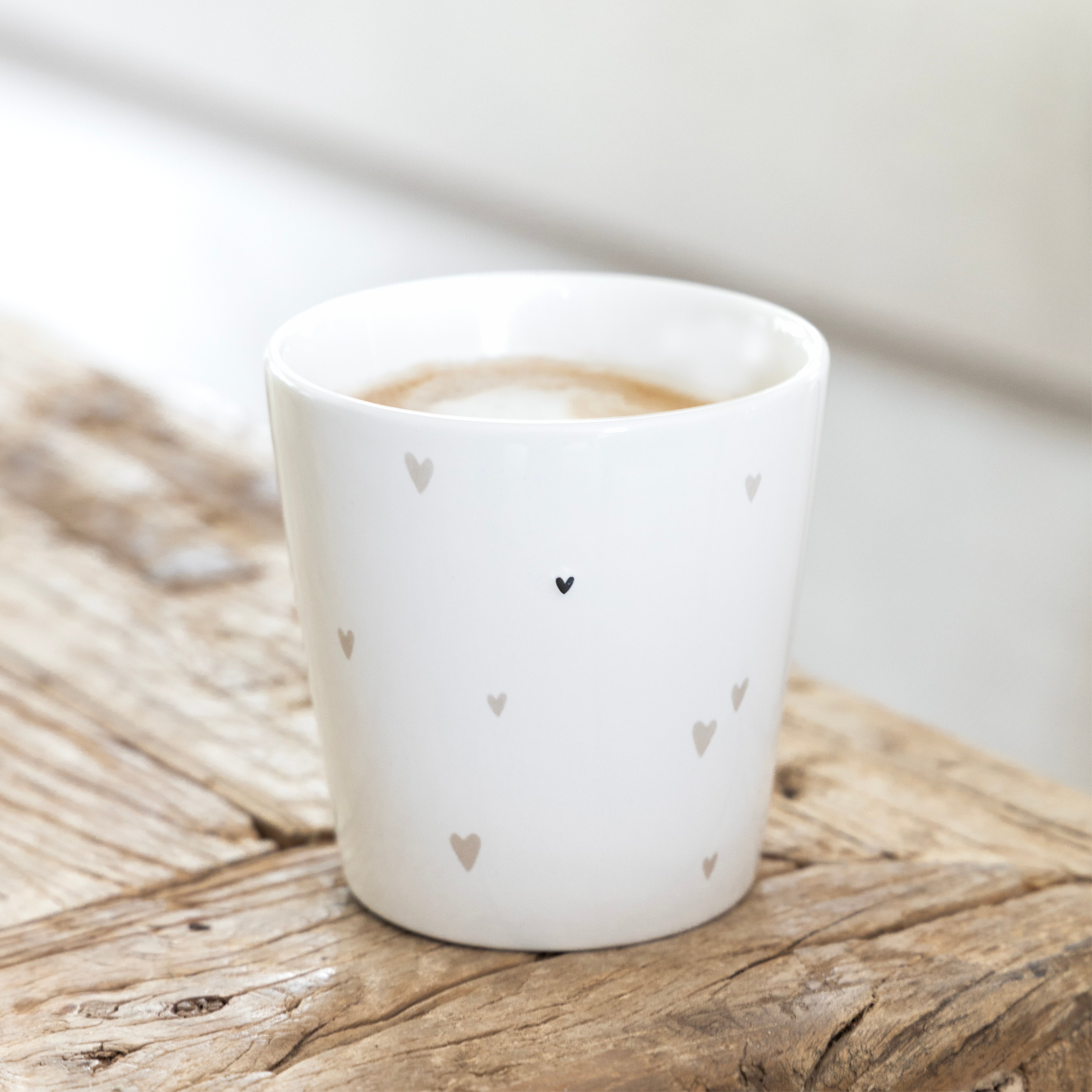 Becher "hearts" beige - Bastion Collections