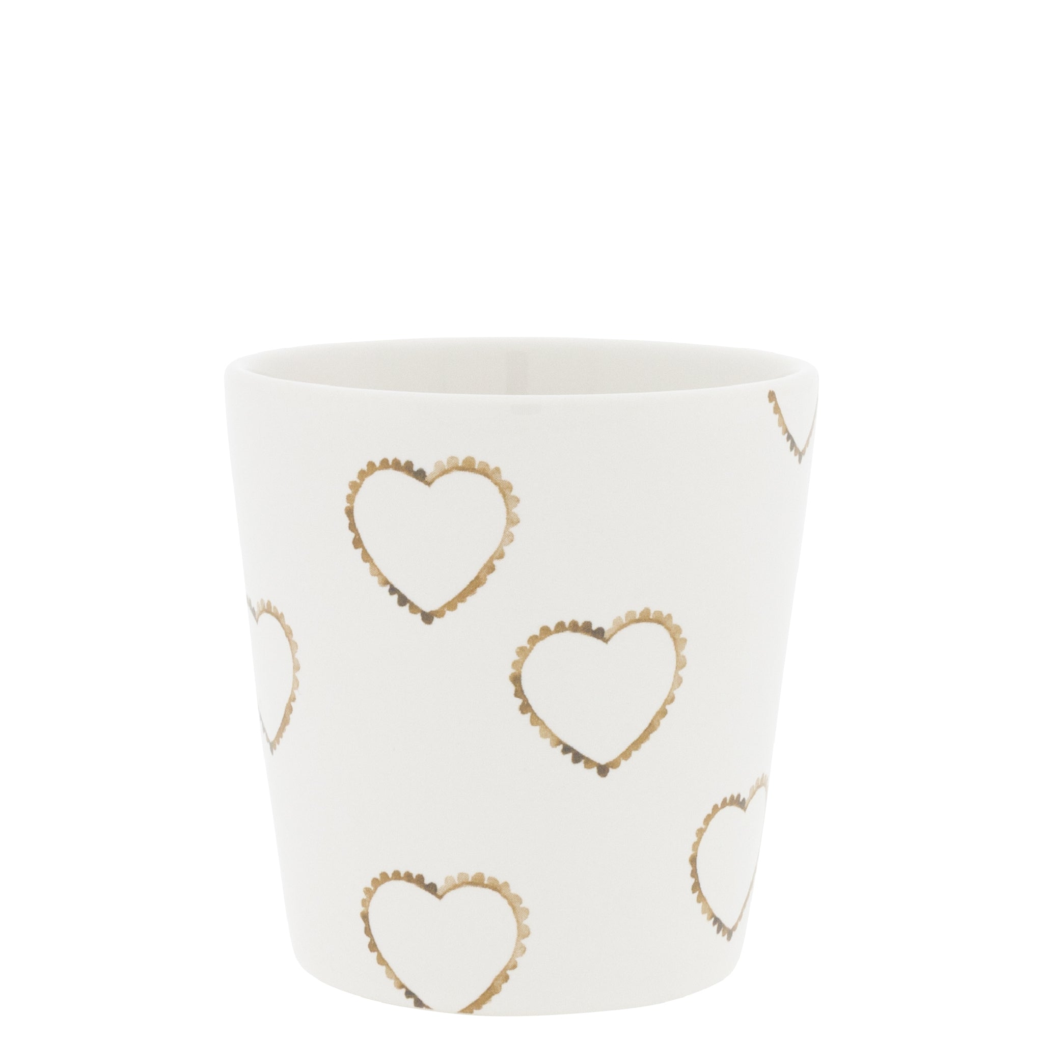 Becher "hearts" braun - Bastion Collections