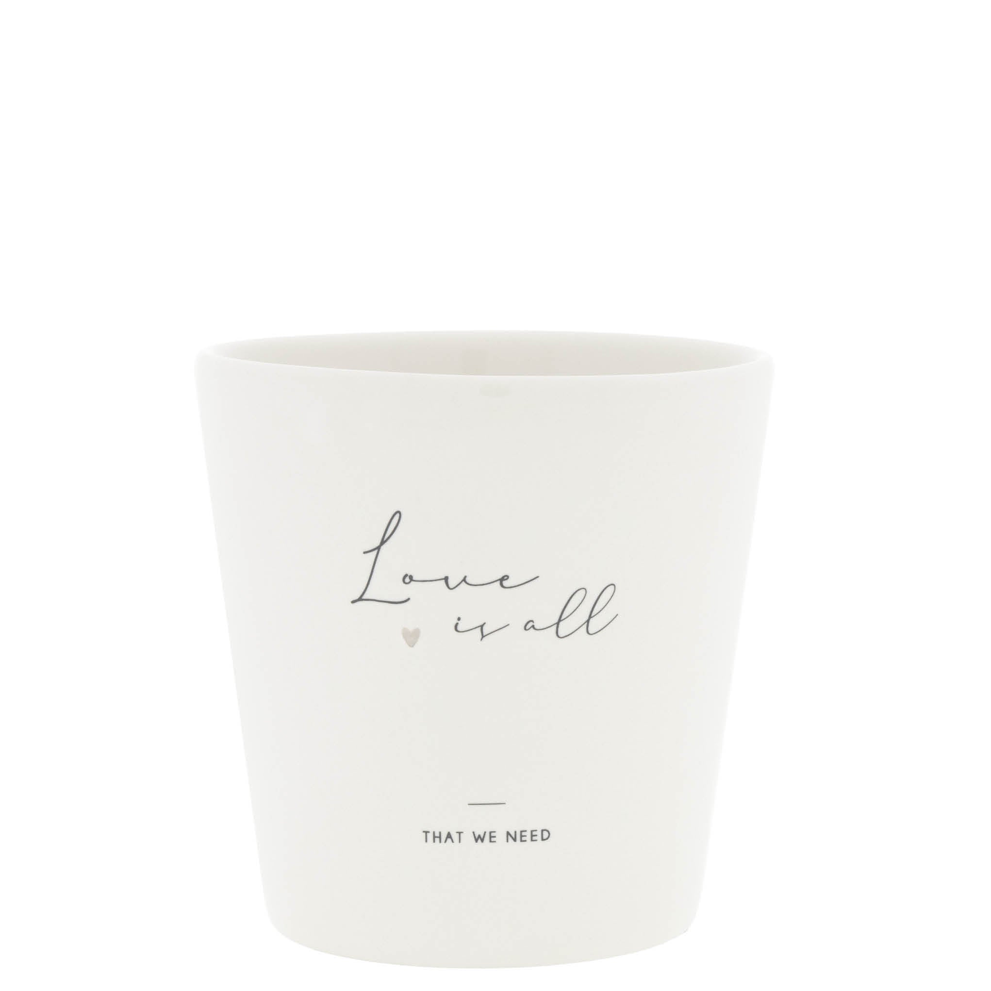 Becher "Love is all" schwarz - Bastion Collections