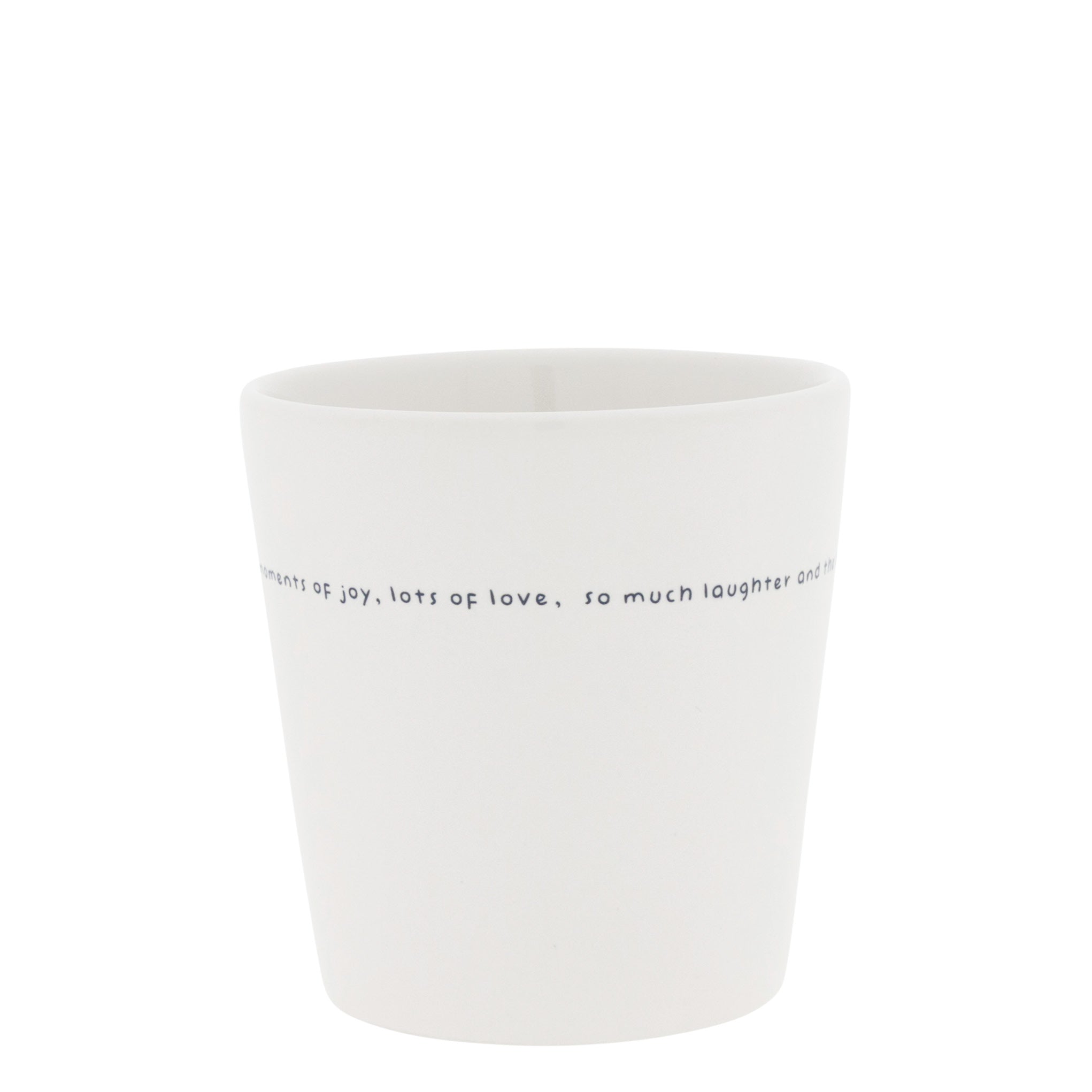 Becher "so much laughter" schwarz - Bastion Collections
