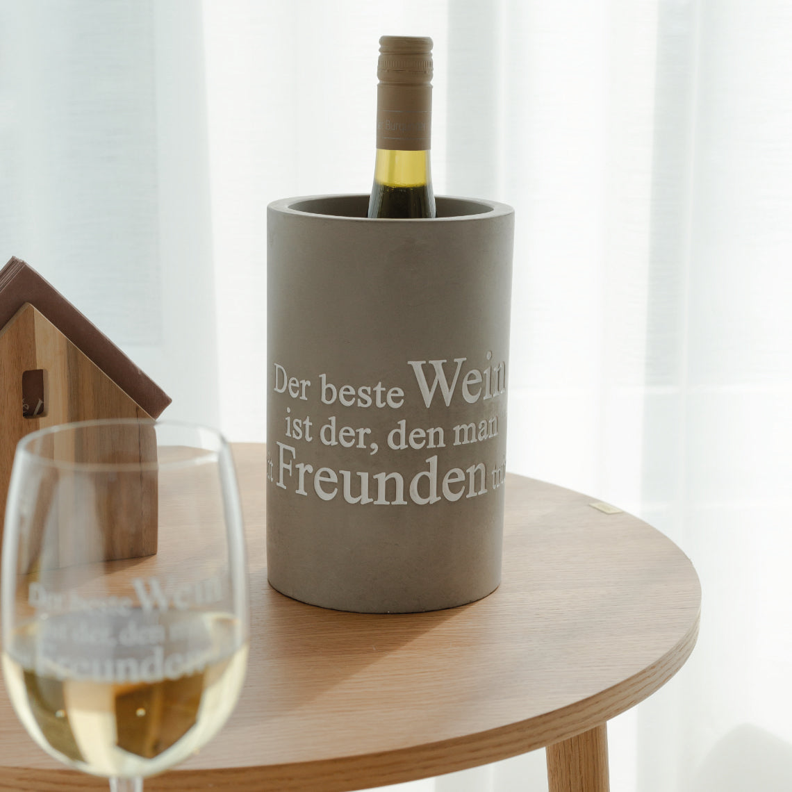 Flaschenkühler "Der beste Wein" - Räder