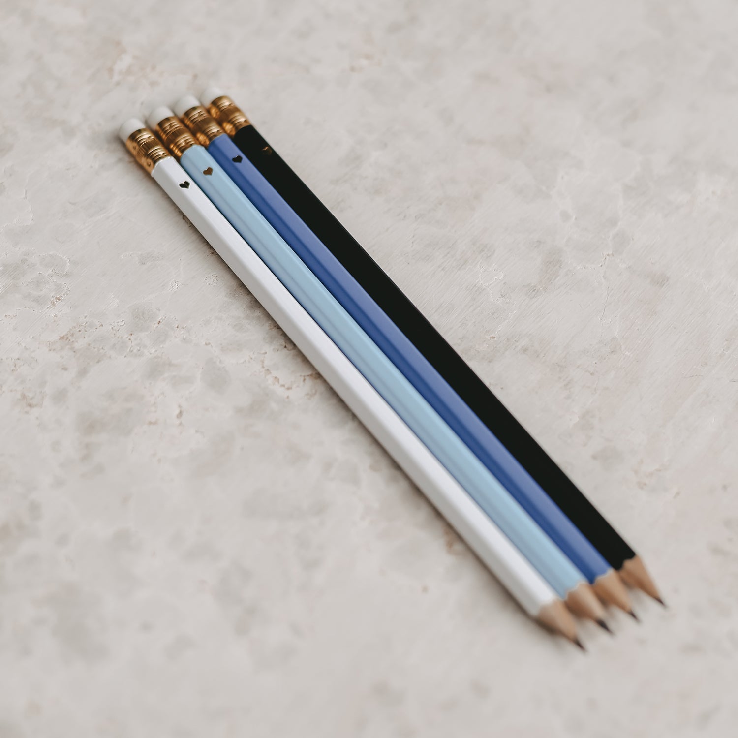 Bleistift blau 4er Set - Eulenschnitt