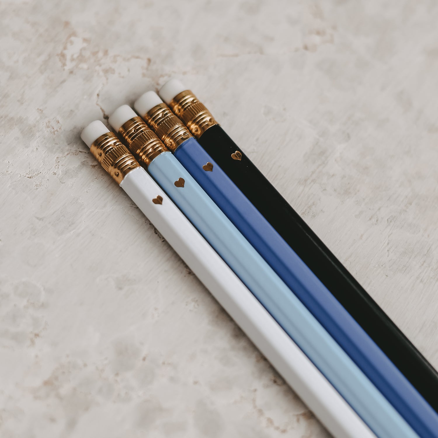 Bleistift blau 4er Set - Eulenschnitt