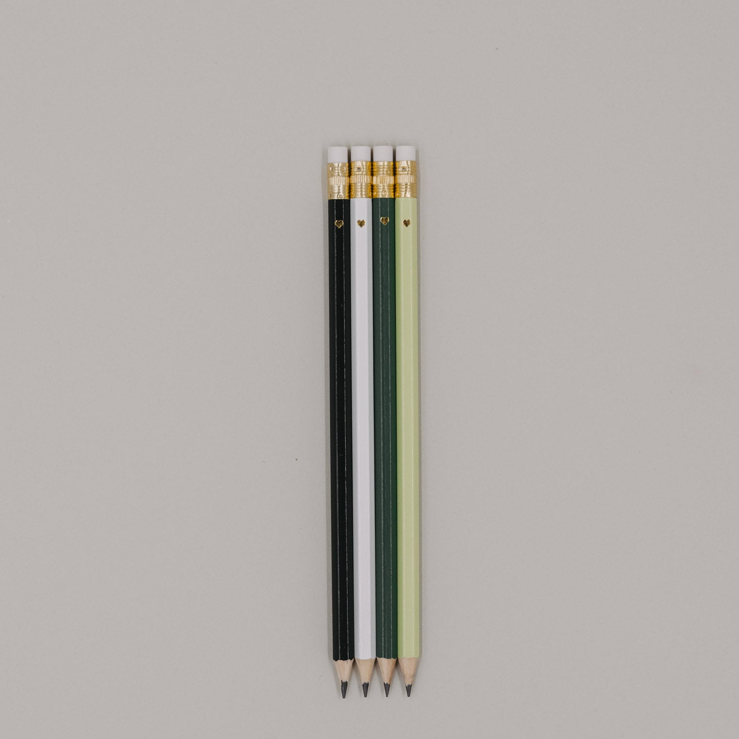 Bleistift grün 4er Set - Eulenschnitt