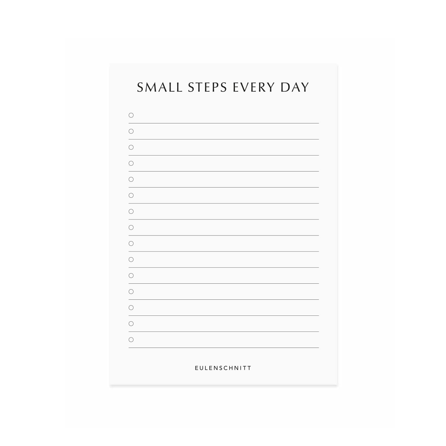 Block "Small steps" - Eulenschnitt