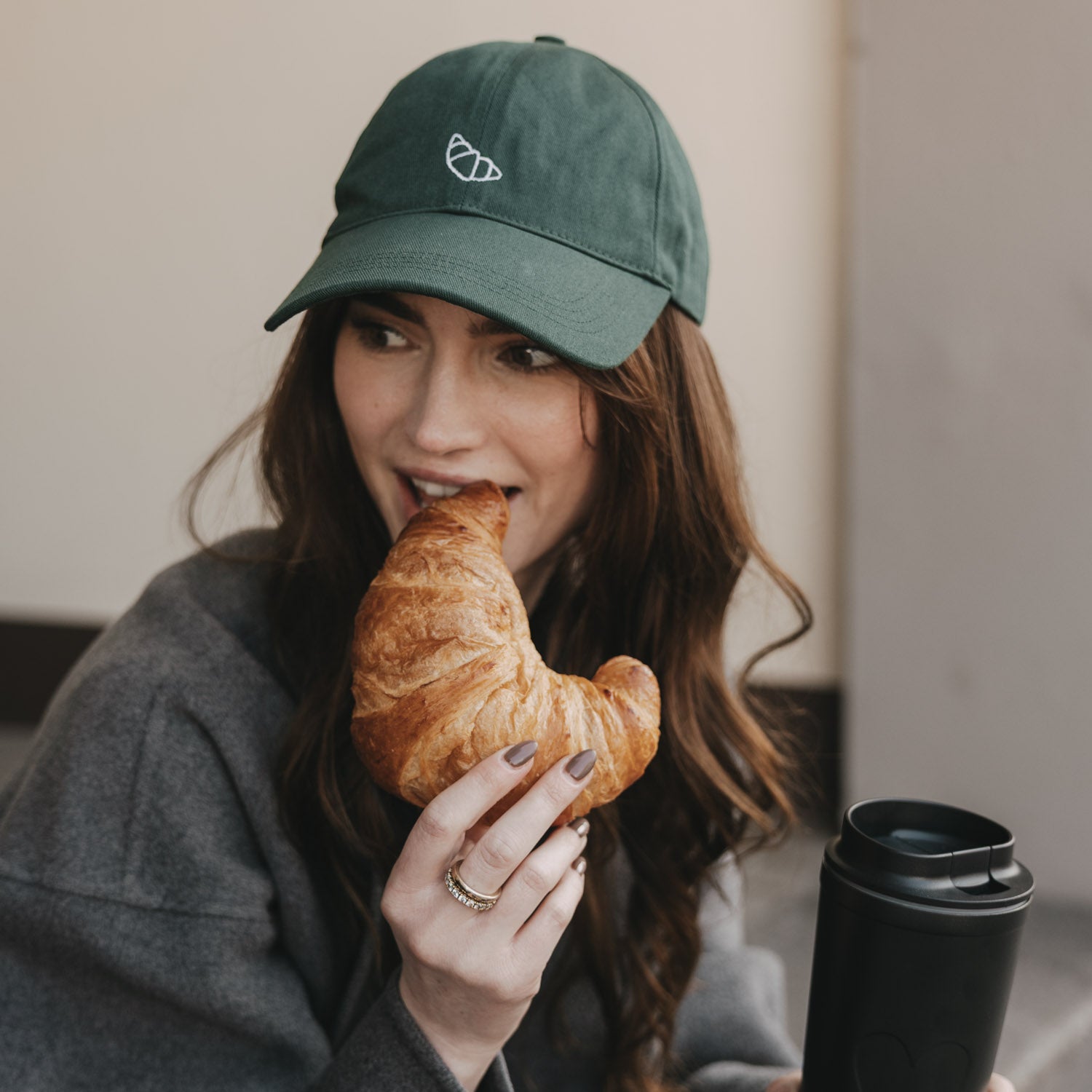 Cap "Breakfast Club" dunkelgrün - Eulenschnitt