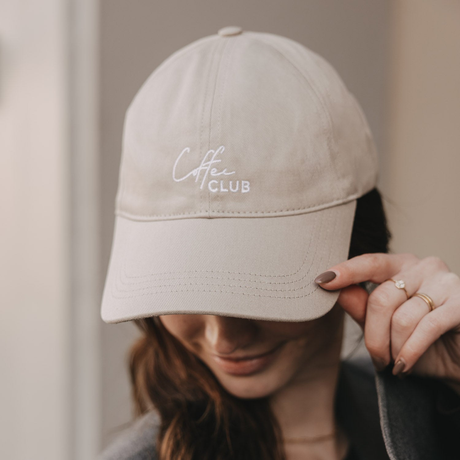 Cap "Coffee club" taupe - Eulenschnitt