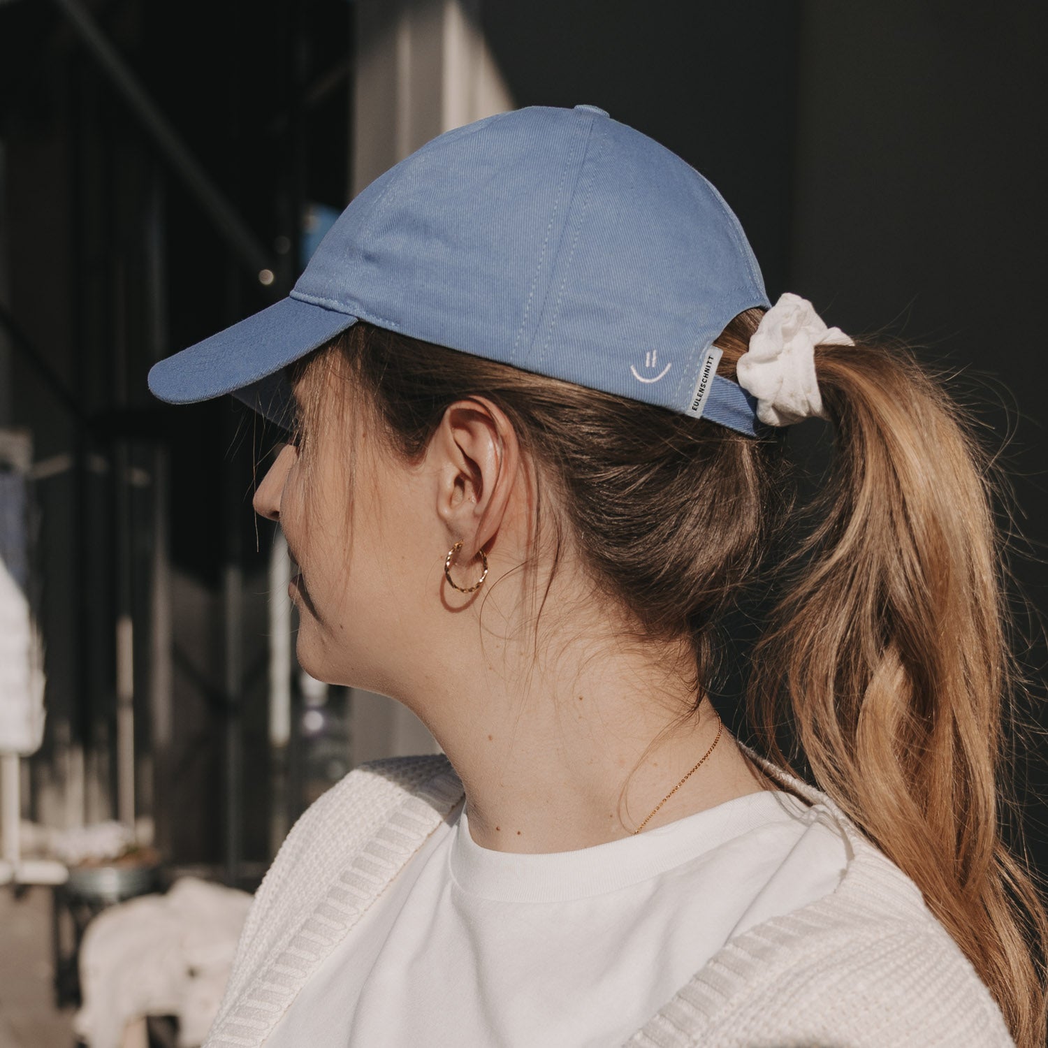 Cap "Easy peasy" blau - Eulenschnitt