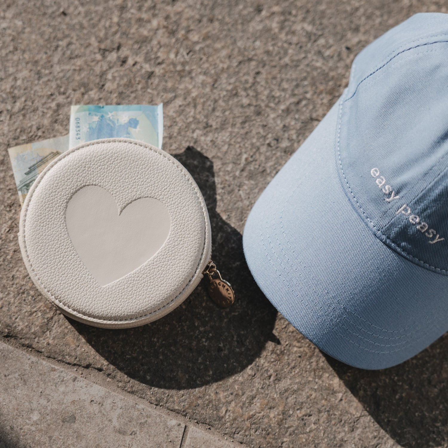 Cap "Easy peasy" blau - Eulenschnitt
