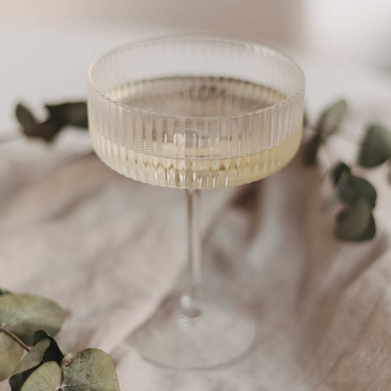 Champagne glass "Kleine Auszeit" white - Eulenschnitt