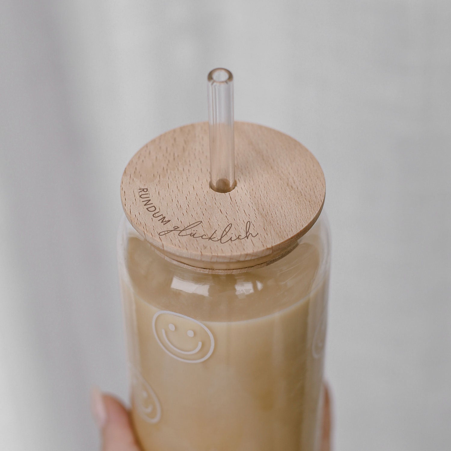 Lid "Rundum glücklich" for Can glass - Eulenschnitt