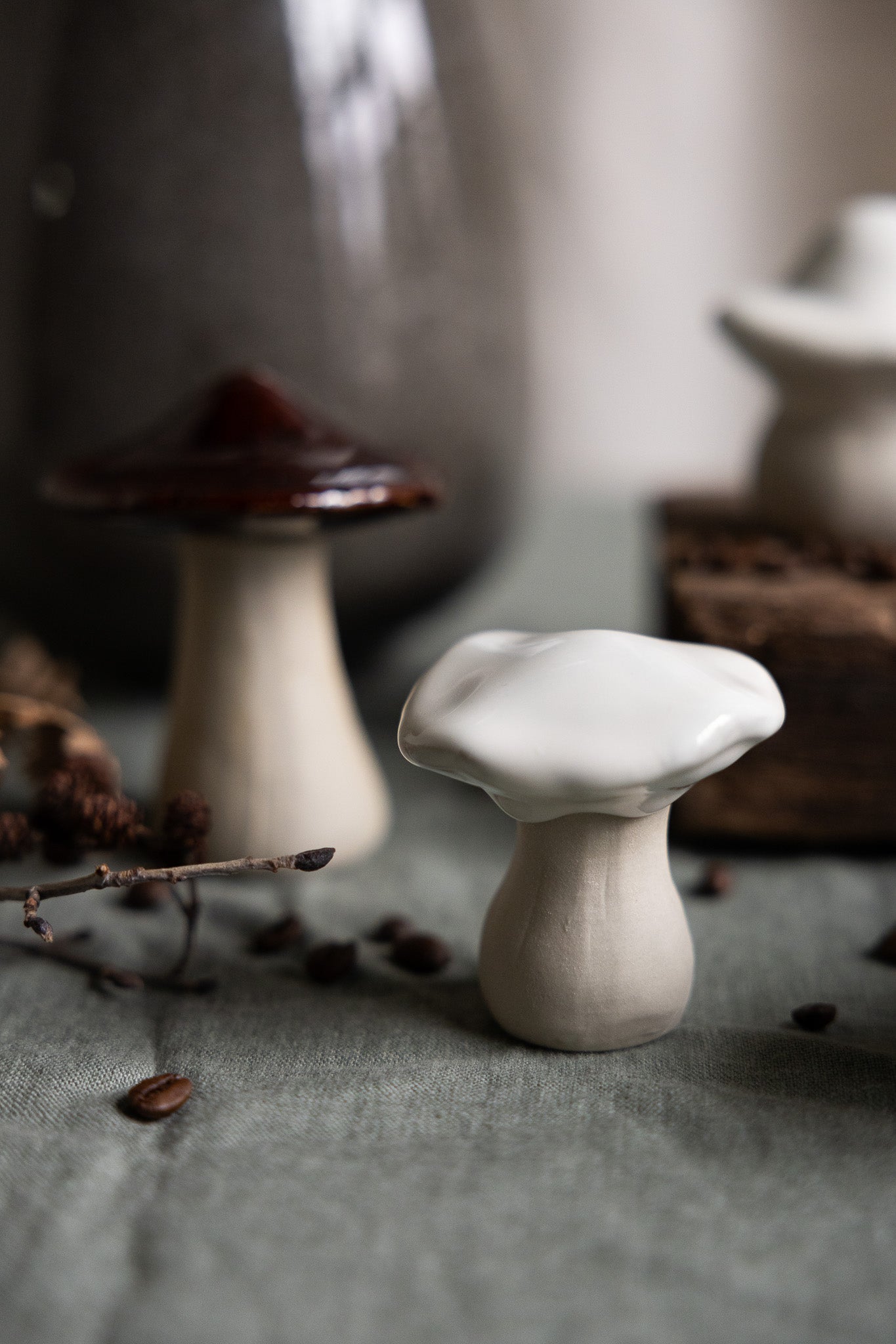 Champignon décoratif "Skogsryd" blanc - Storefactory (Image 3)