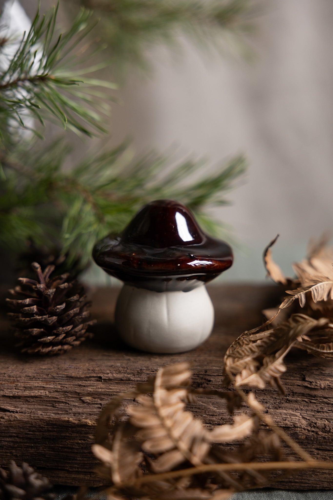 Champignon décoratif "Skogstorp" marron - Storefactory