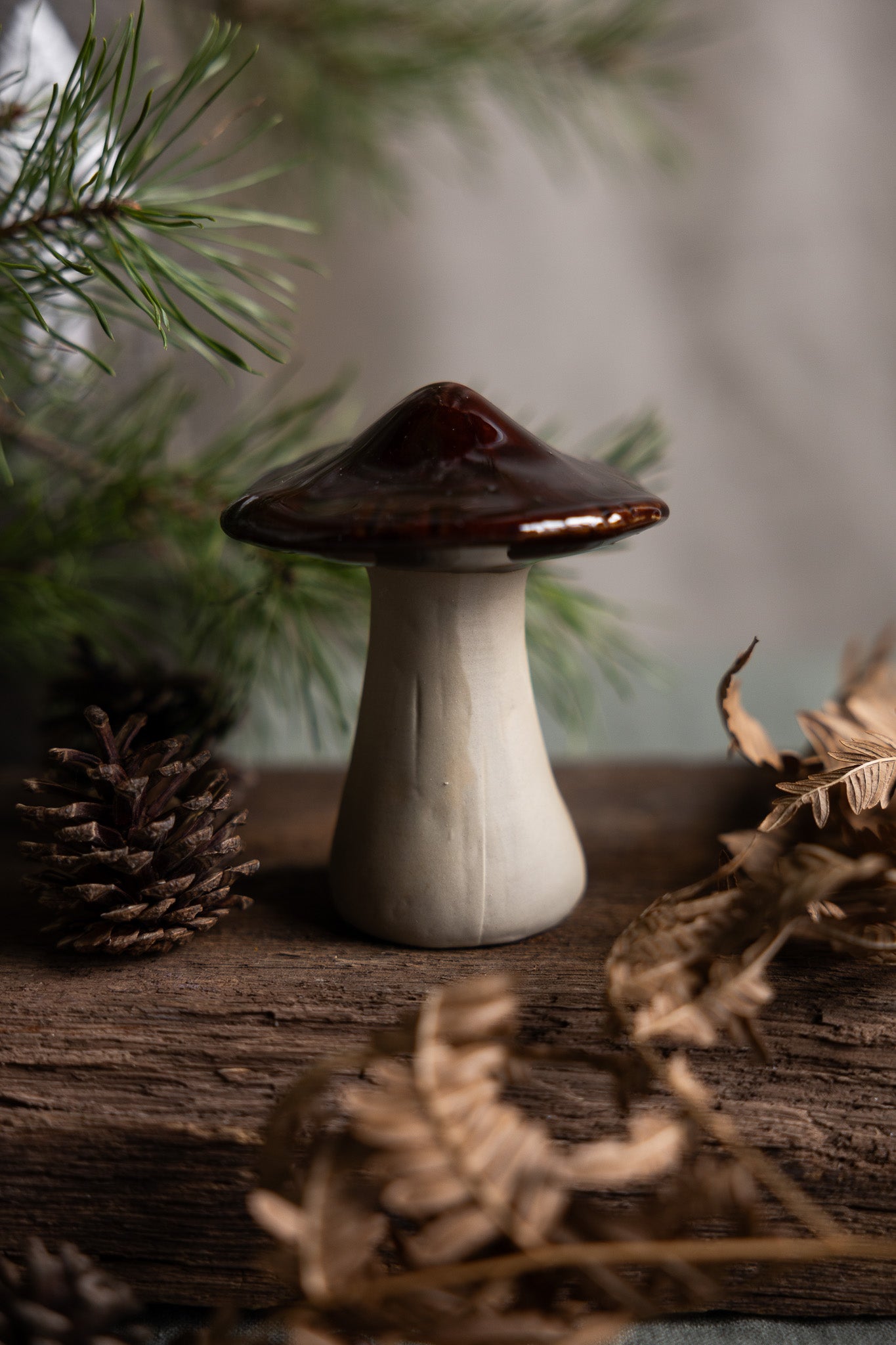 Champignon décoratif "Skogsby" marron - Storefactory