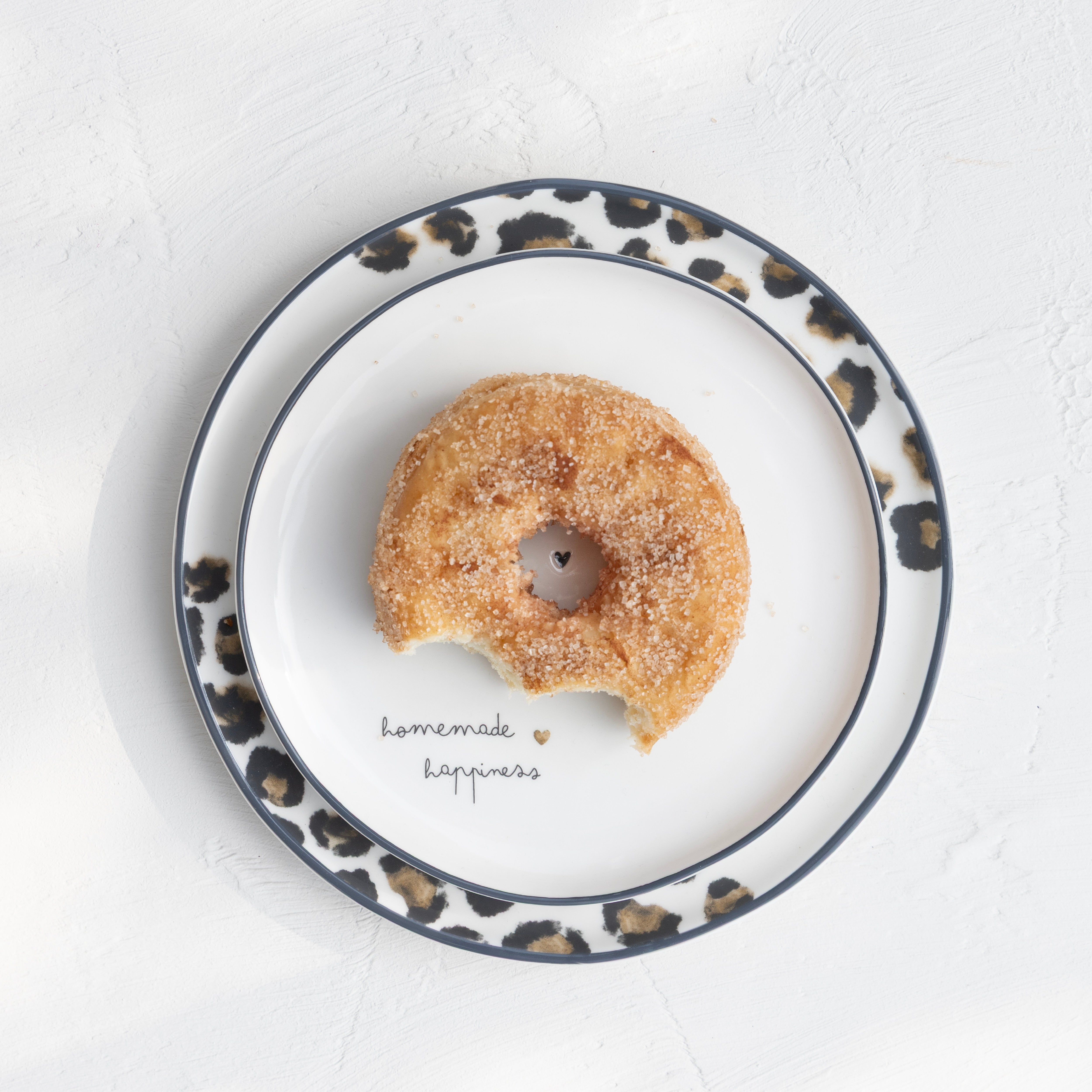Piatto da dessert "homemade happiness" 16cm nero - Bastion Collections