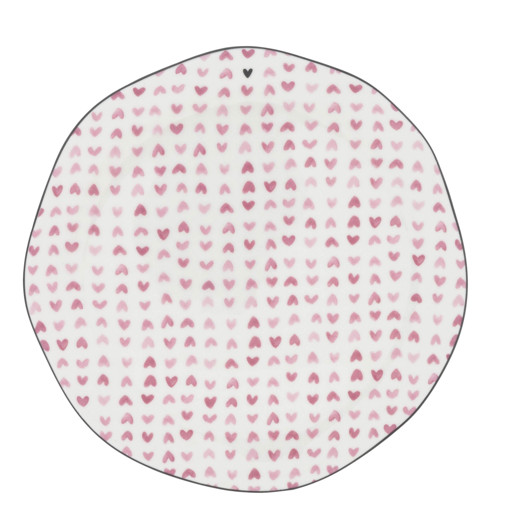 Dessertteller/Frühstücksteller "hearts" 23cm rose - Bastion Collections