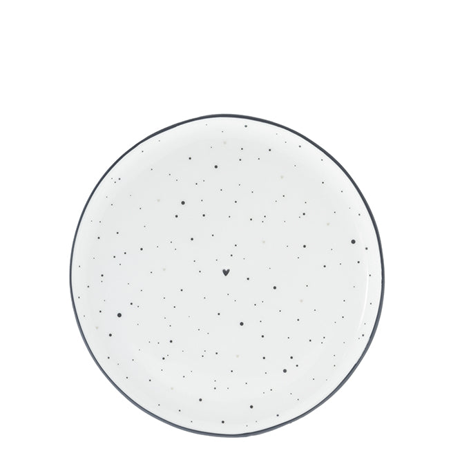 Dessertteller/Frühstücksteller "Little Dots" 19cm schwarz - Bastion Collections