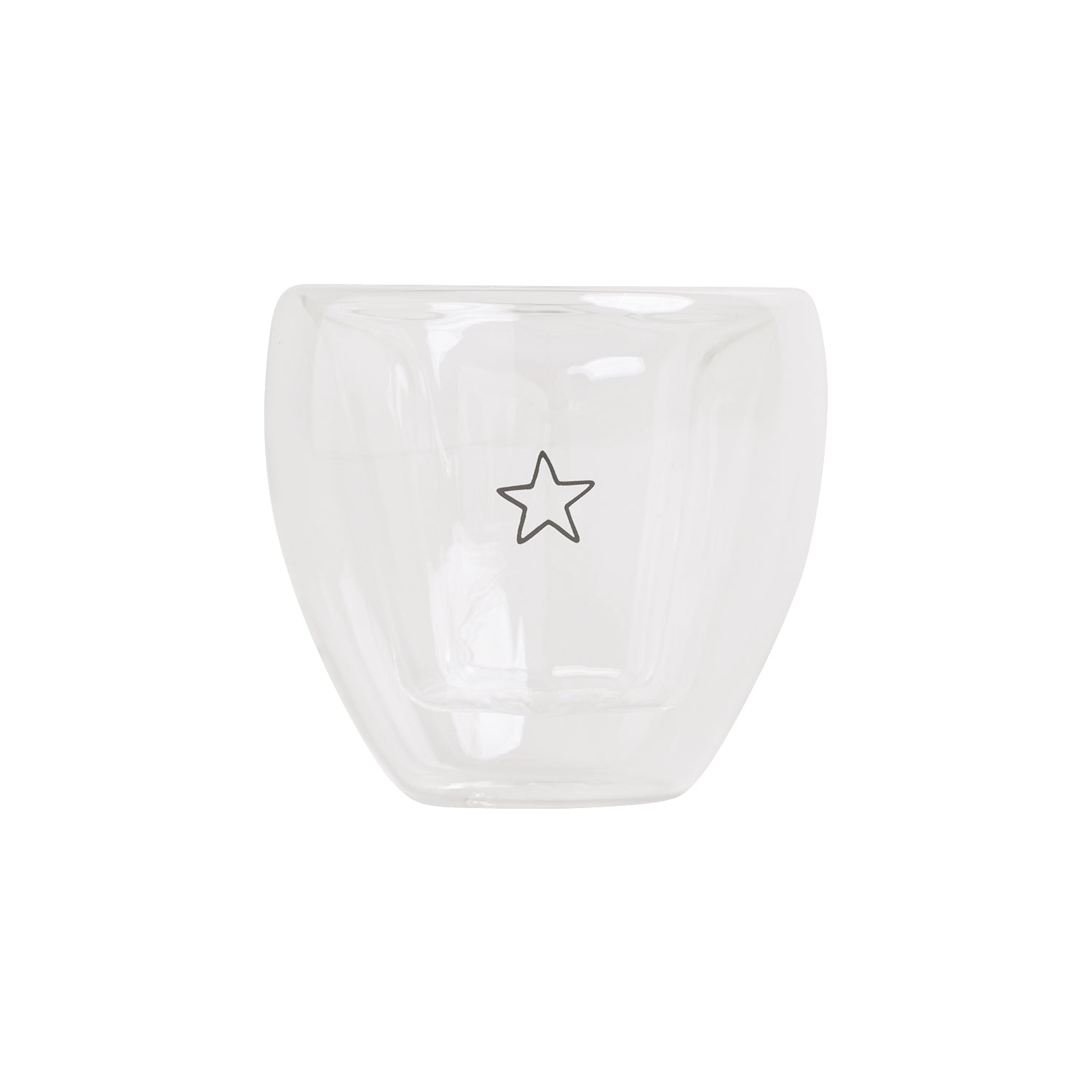 Doppelwandiges Sternglas Stern 200ml schwarz - Eulenschnitt