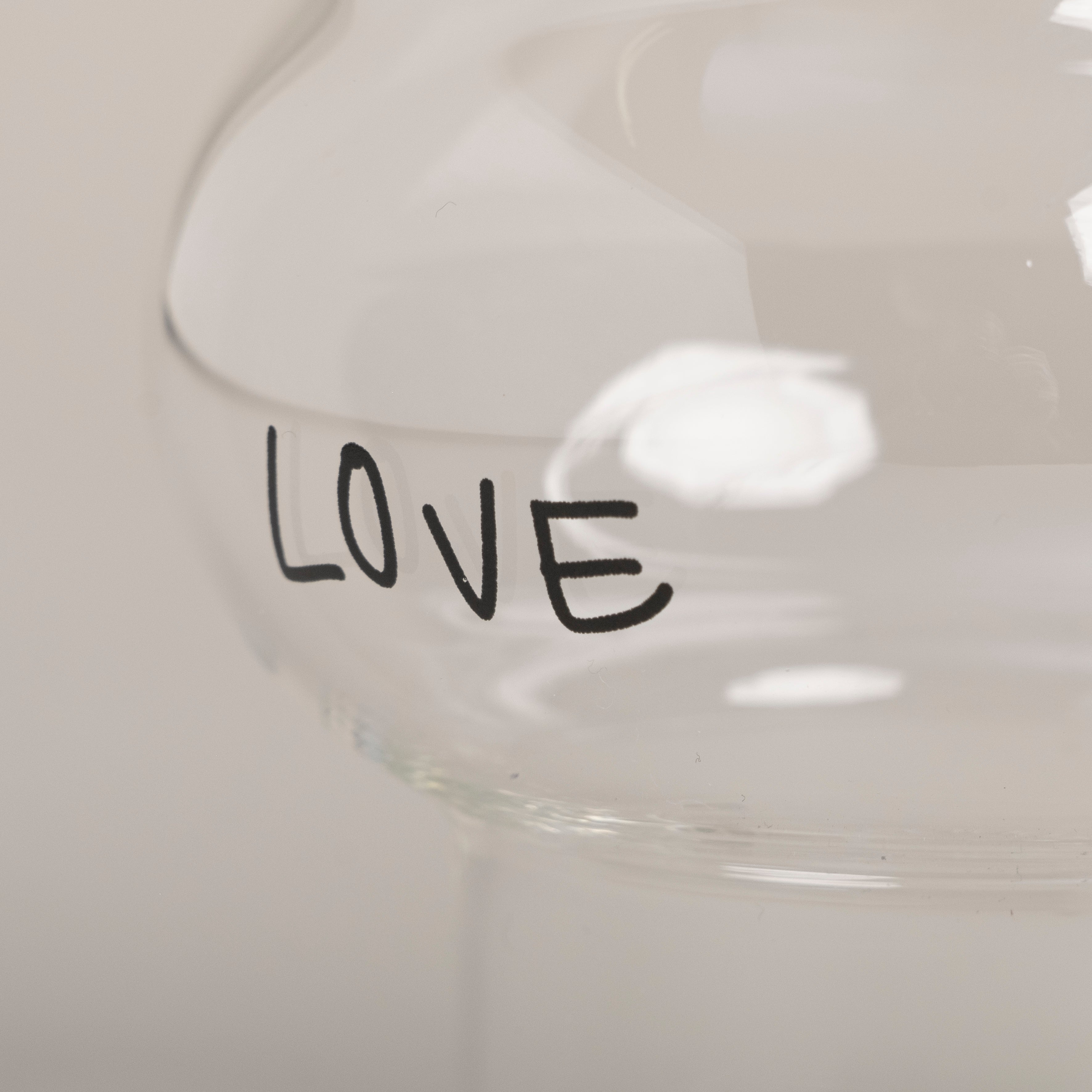 Double Bubble Glas "Love" schwarz - Eulenschnitt (Bild 5)